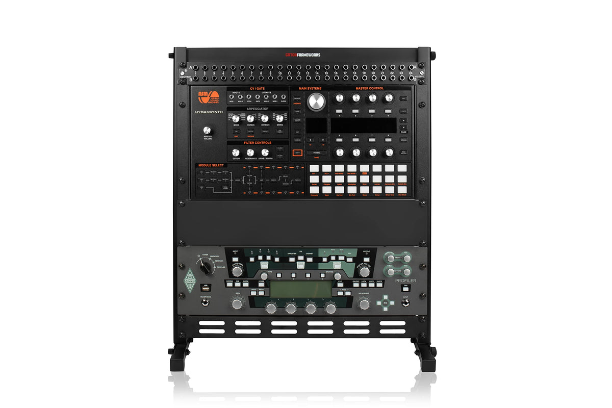 Gator Frameworks Angled Metal Desktop Rack Stand With Non-Slip Rubber Feet; 6U Rack Space (Gfw-Desktoprk-06U)
