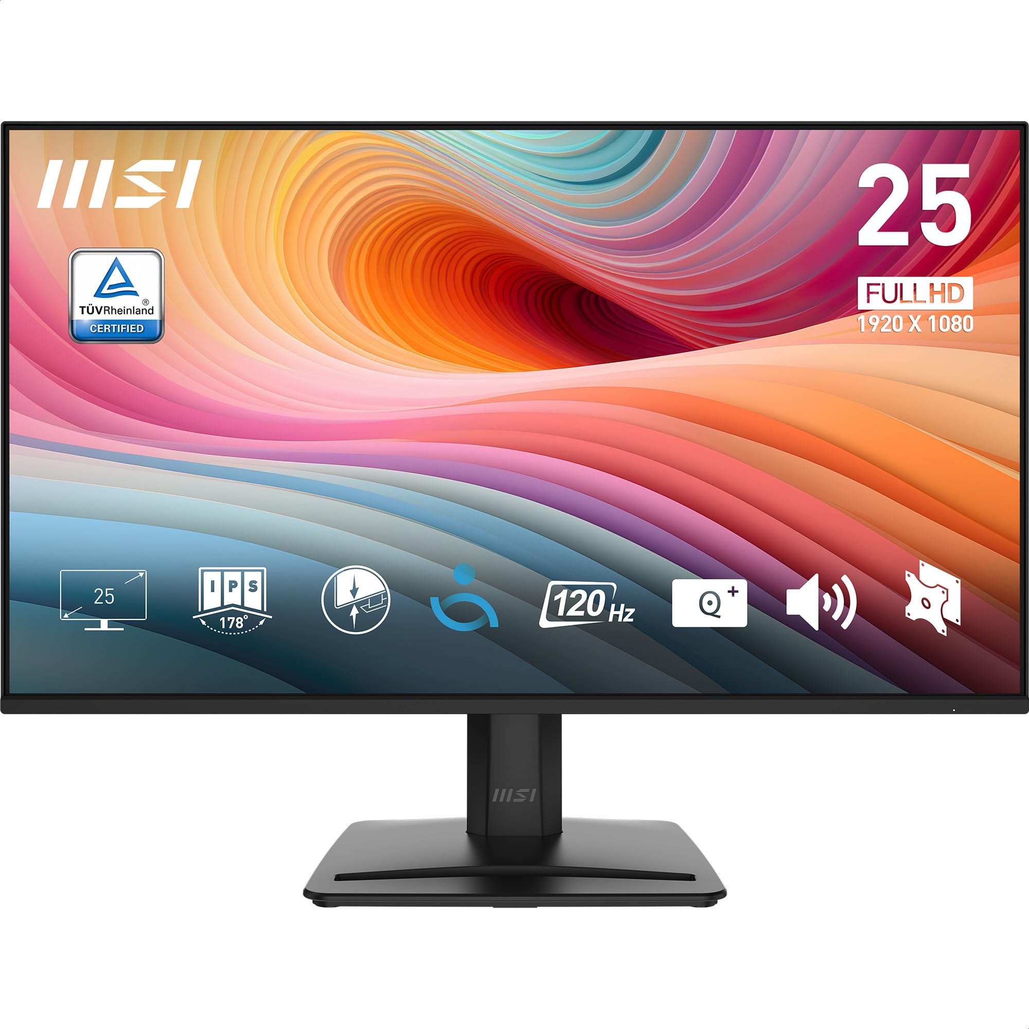 Msi Pro Mp251 E2 24.5 Inch Ips 1920 X 1080 (Fhd) Gaming Office Monitor, 120Hz, Adaptive Synch, Hdr Ready, Hdmi, Vga Port, Displa