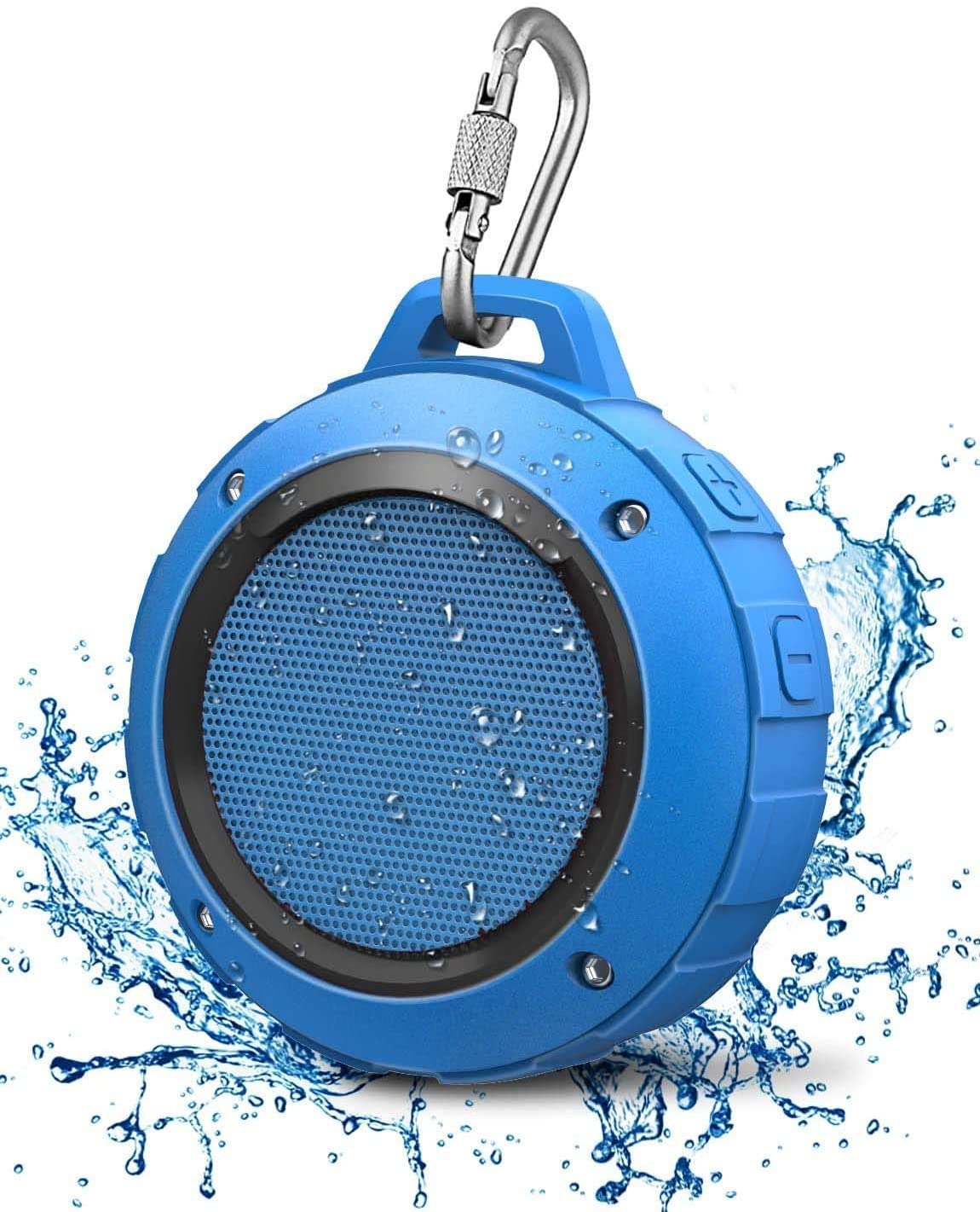 Kunodi Outdoor Waterproof Bluetooth Speaker, Wireless Portable Mini Shower Travel Speaker With Subwoofer, Enhanced Bass, Built In Mic For Sports, Pool, Beach, Hiking, Camping