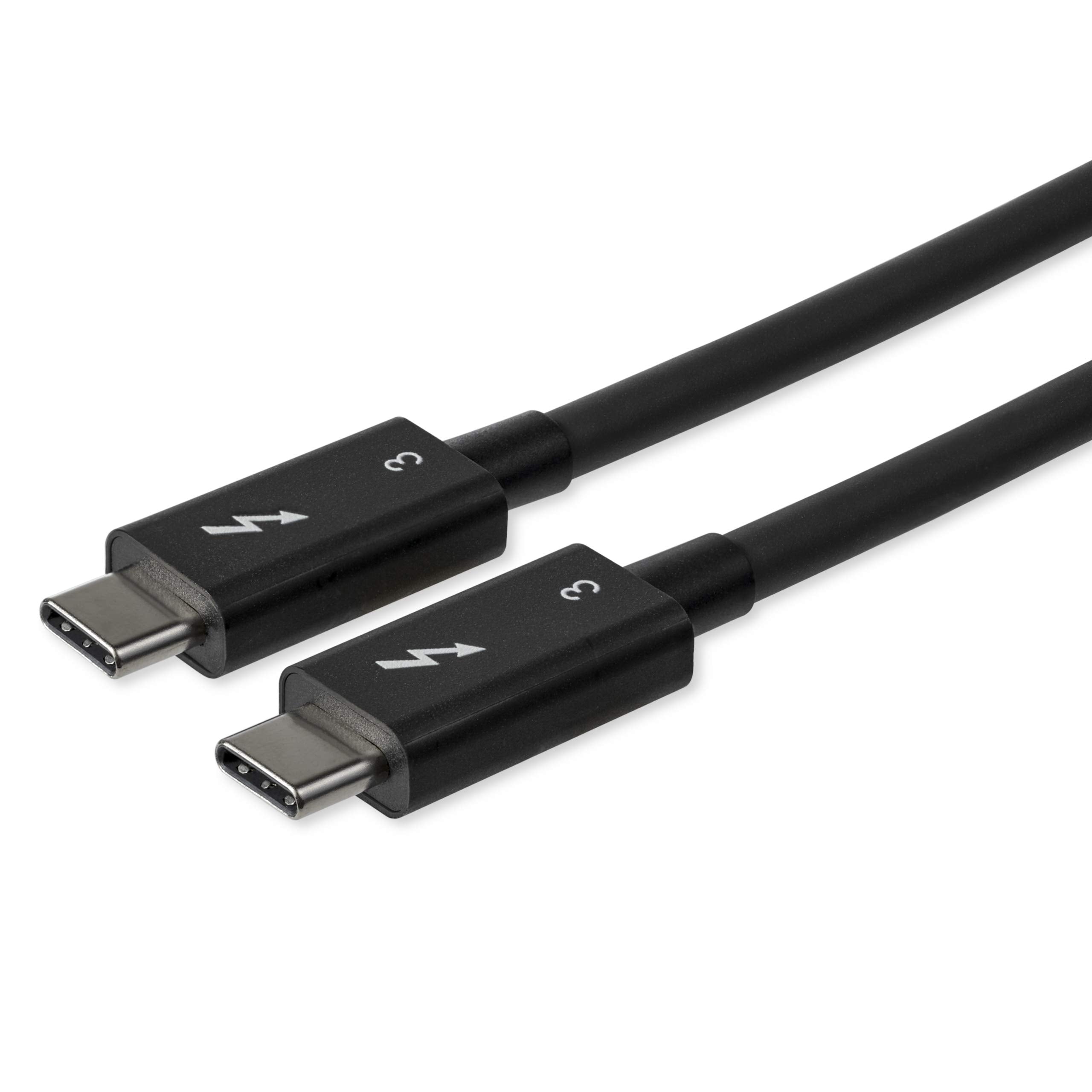 StarTech.com 2.6ft (80cm) Passive Thunderbolt 3 Cable, 40Gbps, 100W PD, 4K/5K Video, Thunderbolt Cable, Compatible with USB4/DP 