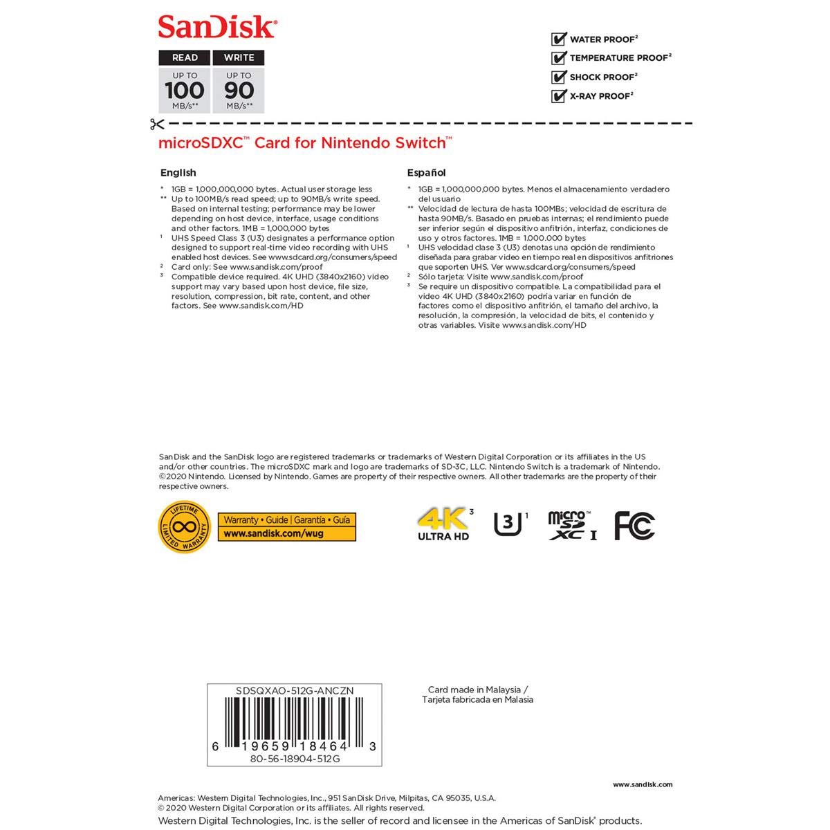 Sandisk 512 Gb Microsdxc