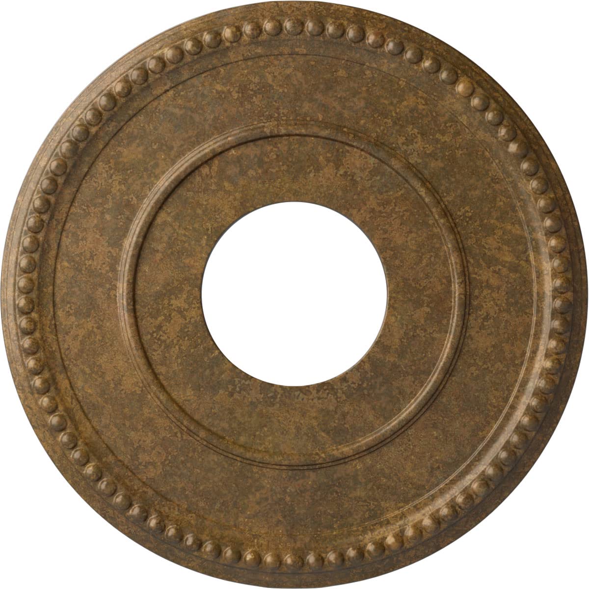 Ekena Millwork CM12BRRZS 12 1/2OD X 3 7/8ID X 3/4P Bradford Ceiling Medallion Fits Canopies Up to 6 5/8, Rubbed Bronze