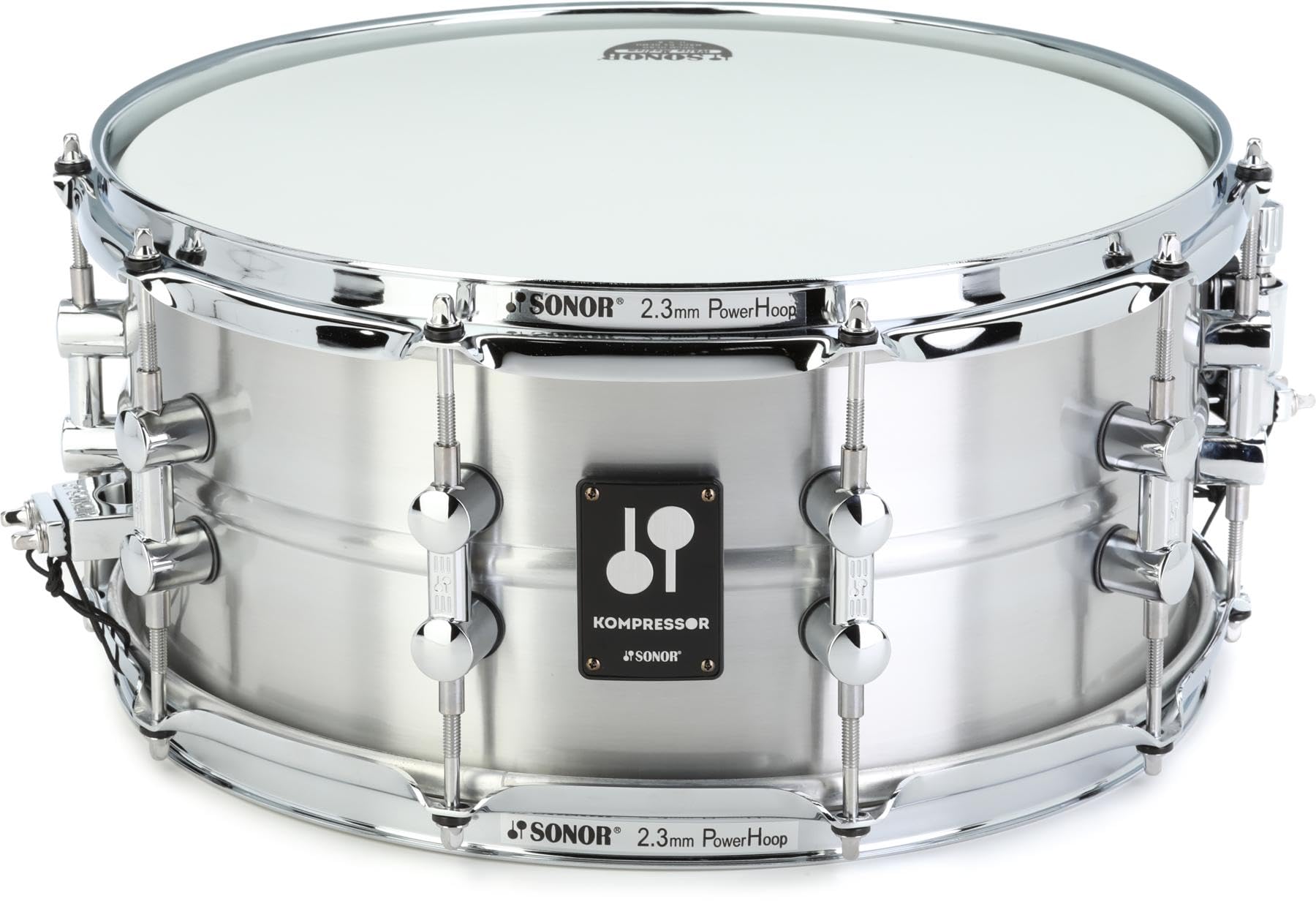 Sonor Kompressor Snare Drum 14 X 6.5inch Aluminum, Polished Aluminum (Ks1465Sda)