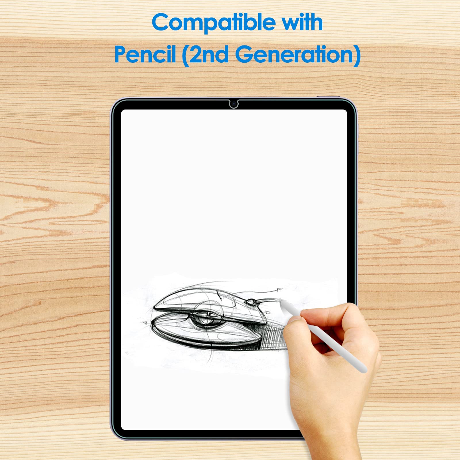 Jetech Screen Protector For Ipad Air 5 (10.9 Inch, 2022 Model, 5Th Generation), Tempered Glass Film, 2 Pack