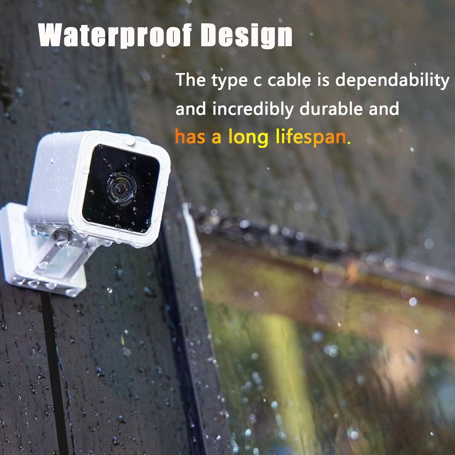 Pdeey Usb C Extension Cable 25 Ft For Outdoor Camera, Waterproof Charger Cord