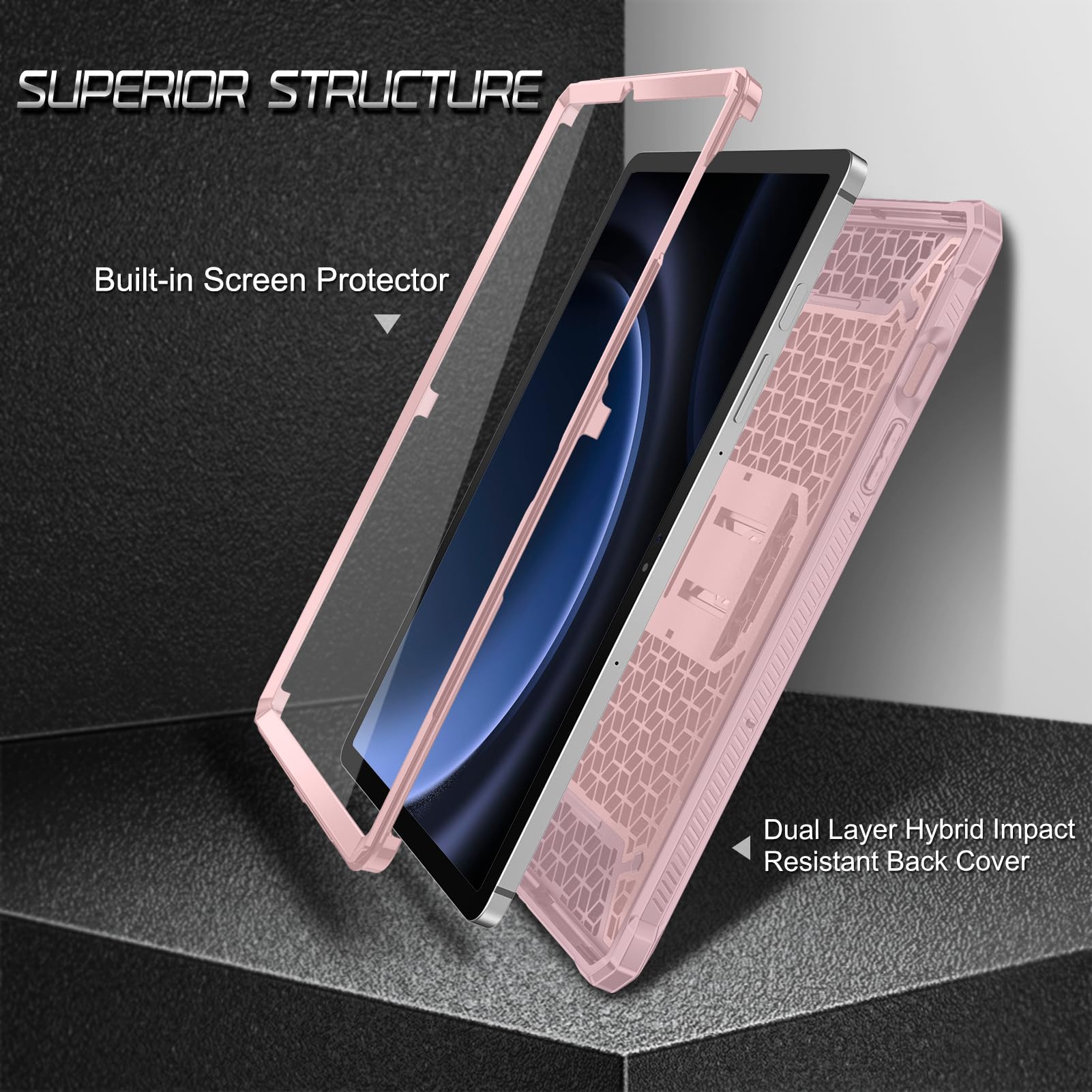 Fintie Shockproof Case For Samsung Galaxy Tab S9 Fe 5G 10.9 Inch/Galaxy Tab S9 11 Inch 2023, Tuatara Rugged Unibody Hybrid Full