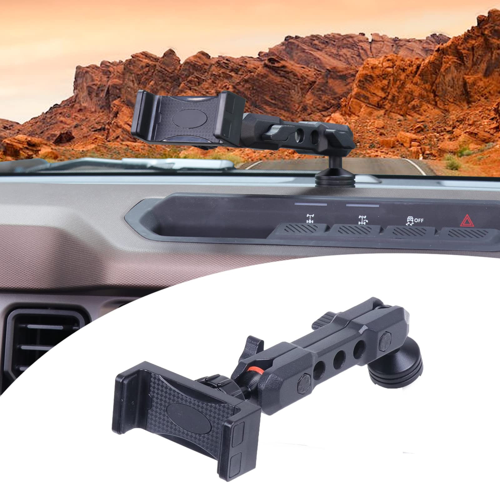 Jhd Togo For Bronco Dash Phone Holder, Phone Mount For Ford Bronco 2021 2022 2023 2024 2/4 Door Accessories,360Adjustable Phone