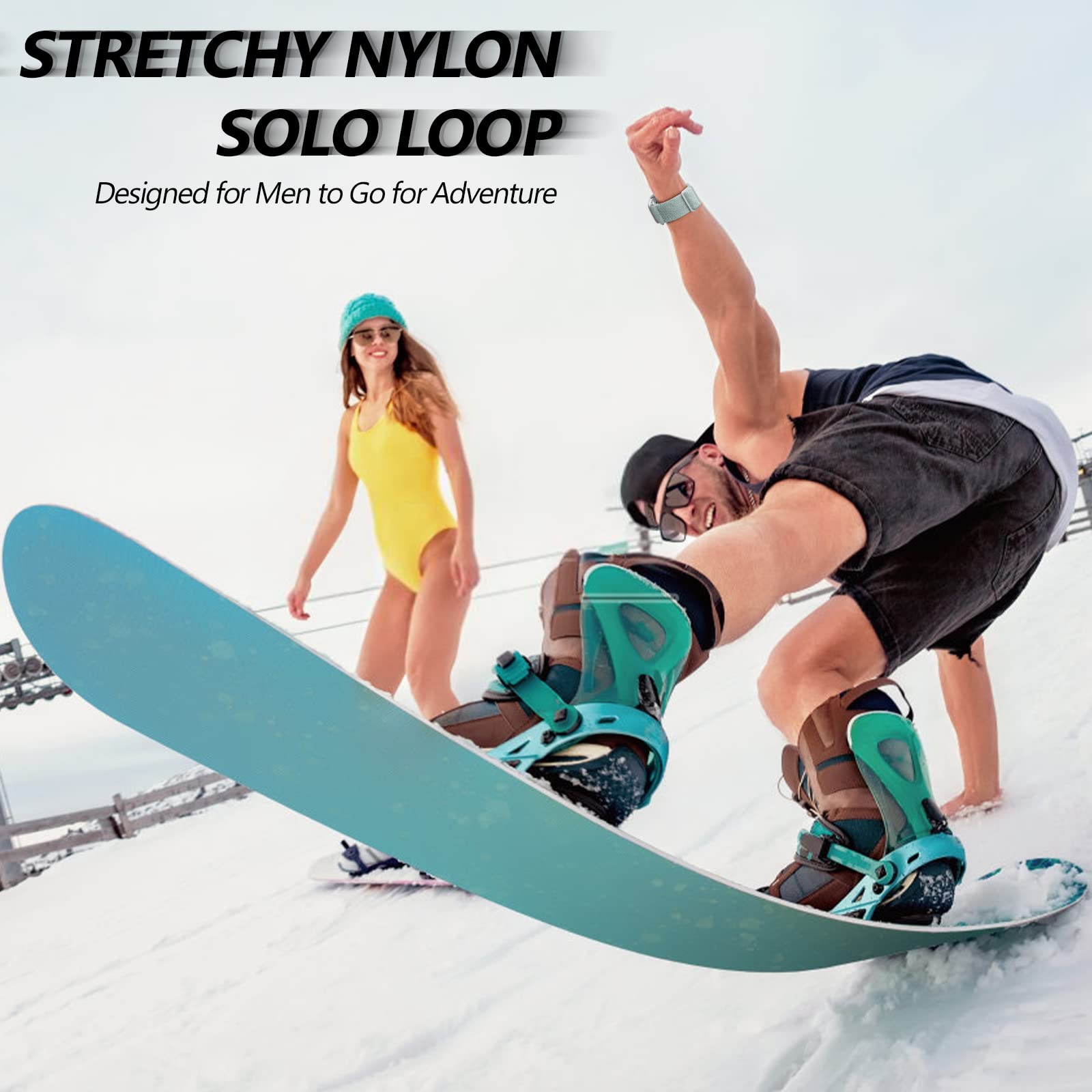 30Mm Wide Stretchy Nylon Compatible With Apple Watch Ultra Band 49Mm 44Mm 45Mm 42Mm, Adjustable Sport Soft Elastic For Apple Wat