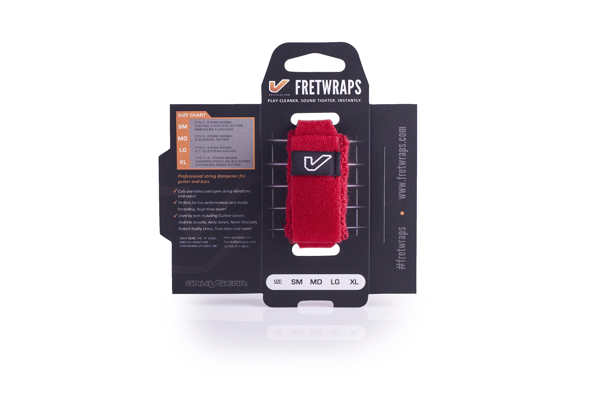 Gruv Gear Fretwraps Hd 'Fire' String Muter 1 Pack (Red, Small) (Fw 1Pk Red Sm)