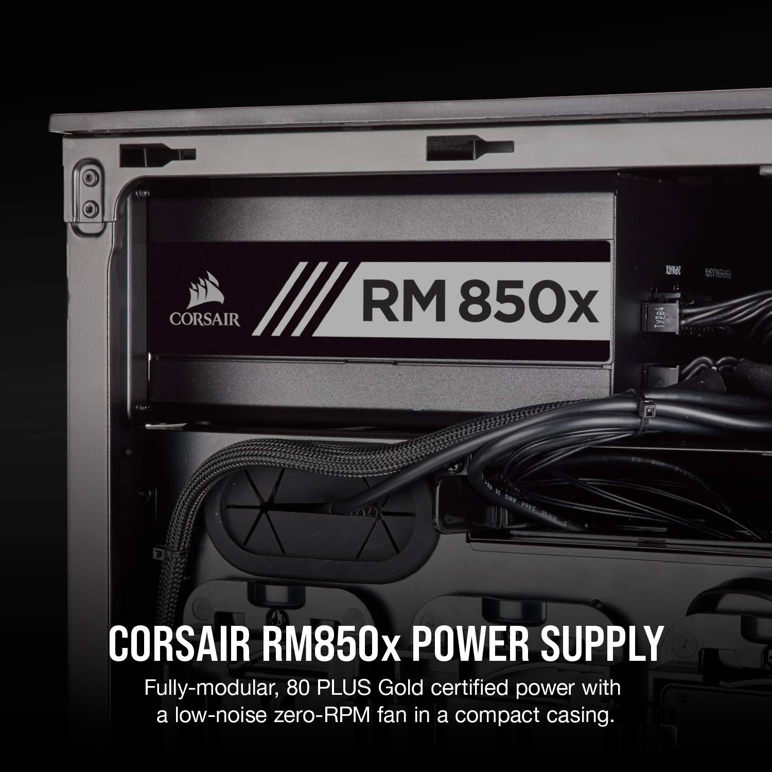 Corsair Rmx Series, Rm850X, 850 Watt, 80+ Gold Certified, Fully Modular Power Supply (Low Noise, Zero Rpm Fan Mode, 105C Capacit
