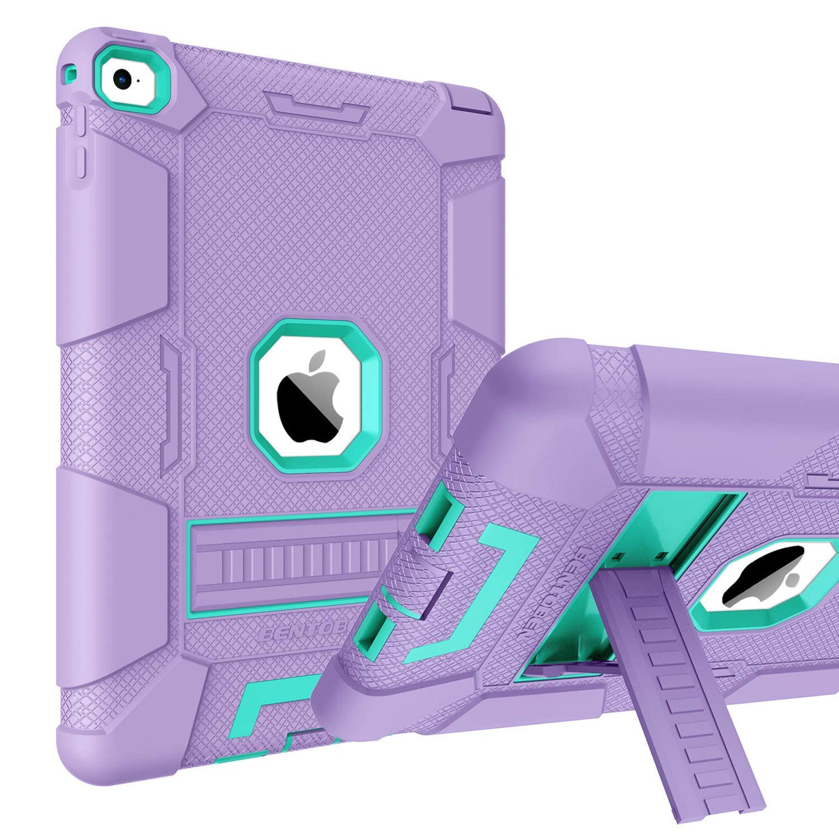 Bentoben Case For Ipad Air 2, Hybrid Shockproof Cases With Kickstand Rugged Triple-Layer Shock Resistant Drop Proof Protective T