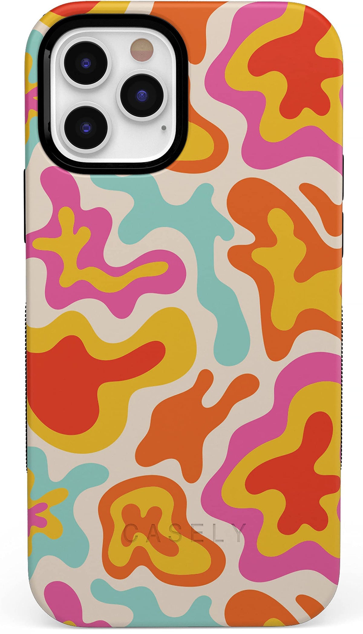 Casely Iphone 14 Pro Max Case | Tropical Color Splash | Abstract Retro Girly | Compatible With Magsafe