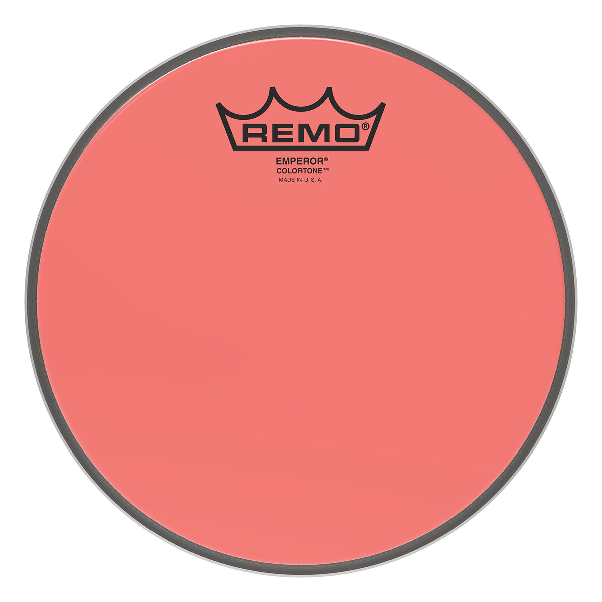 Remo Emperor Colortone Red Drumhead, 8'