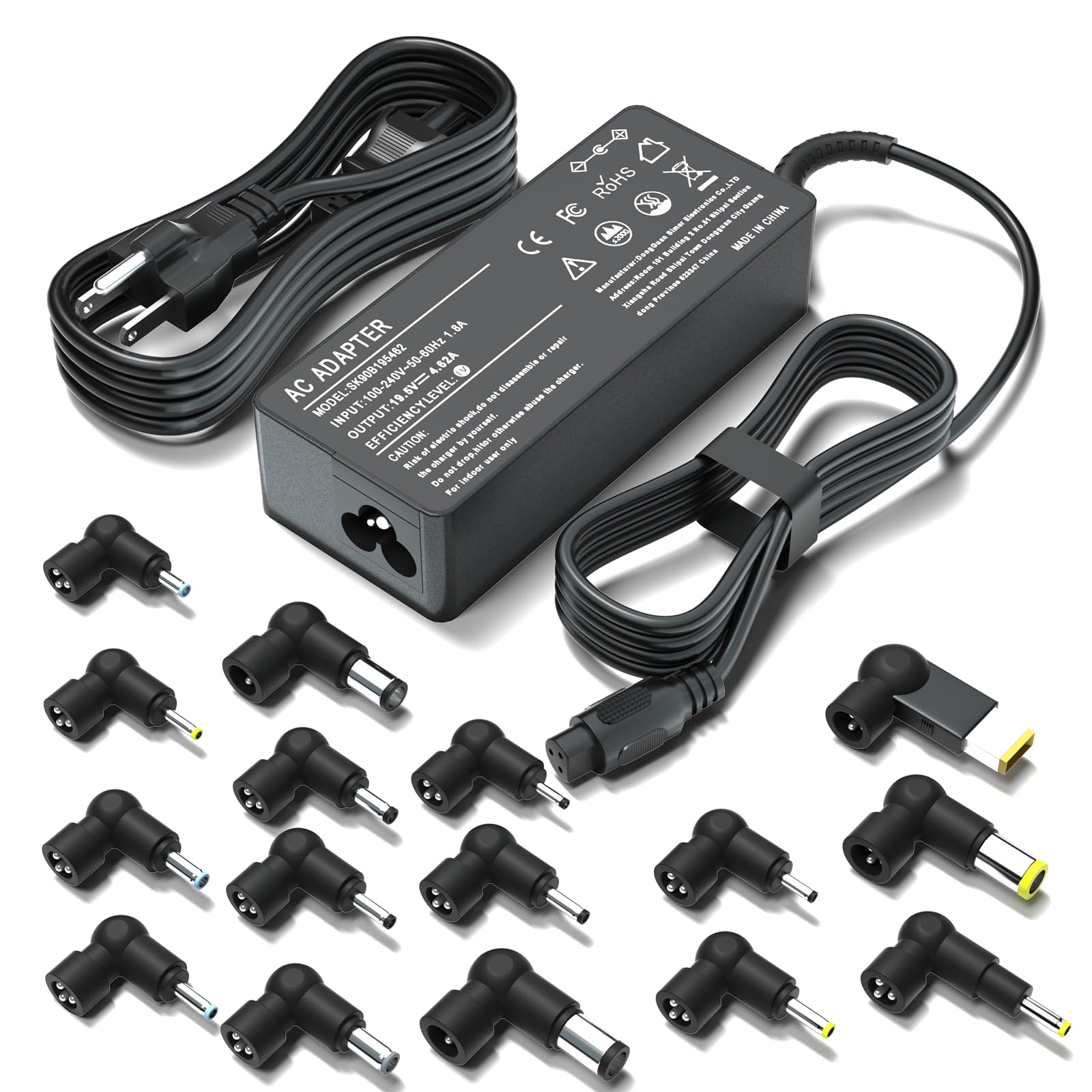 90W 16Tips Universal Laptop Charger   Fit For Hp Dell Acer Asus Lenovo Samsung Lg Ibm Google Toshiba Sony Fujitsu Macbook Pro Ga