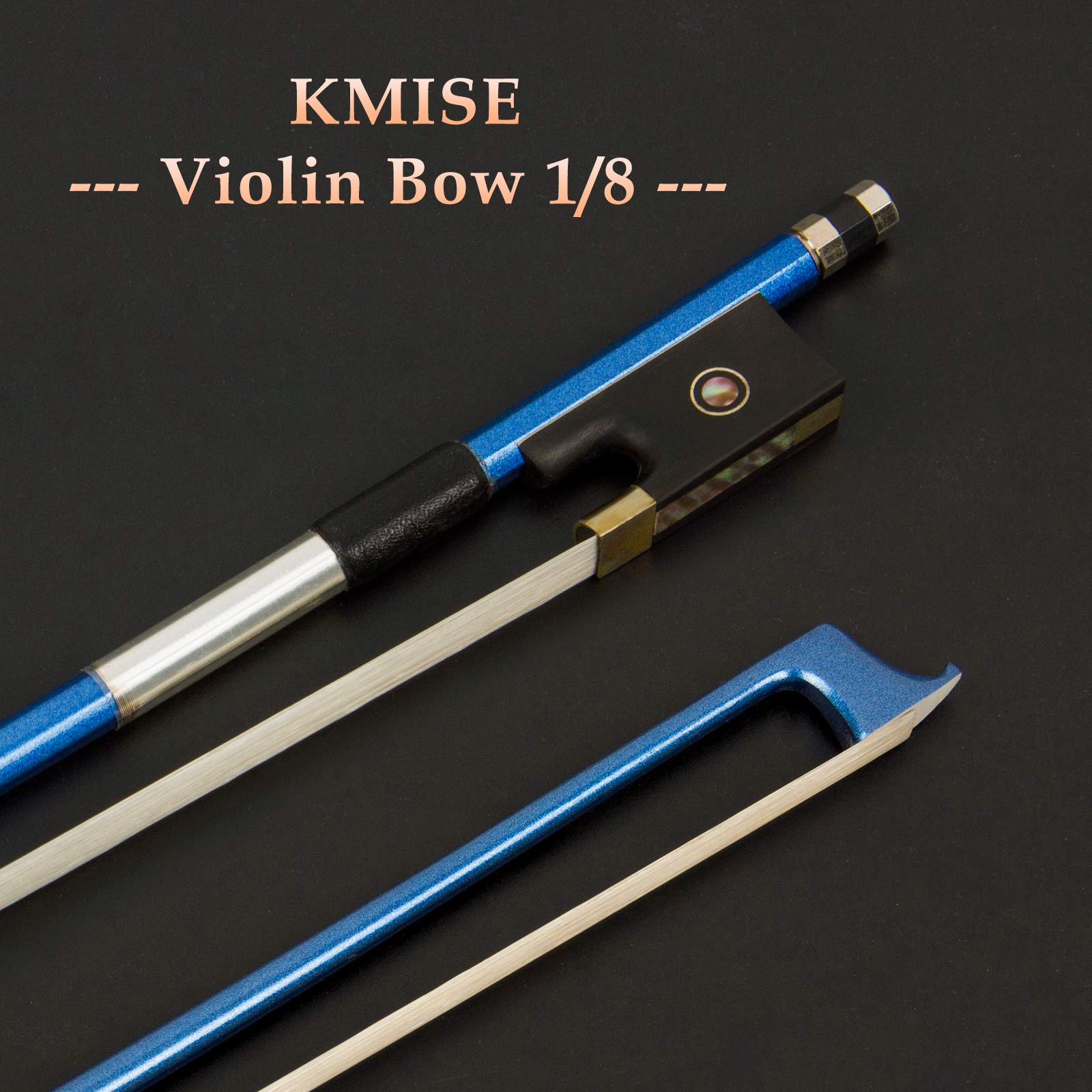 Violin Bow Stunning Fiddle Bow Carbon Fiber For Violins (Blue, 1/8)