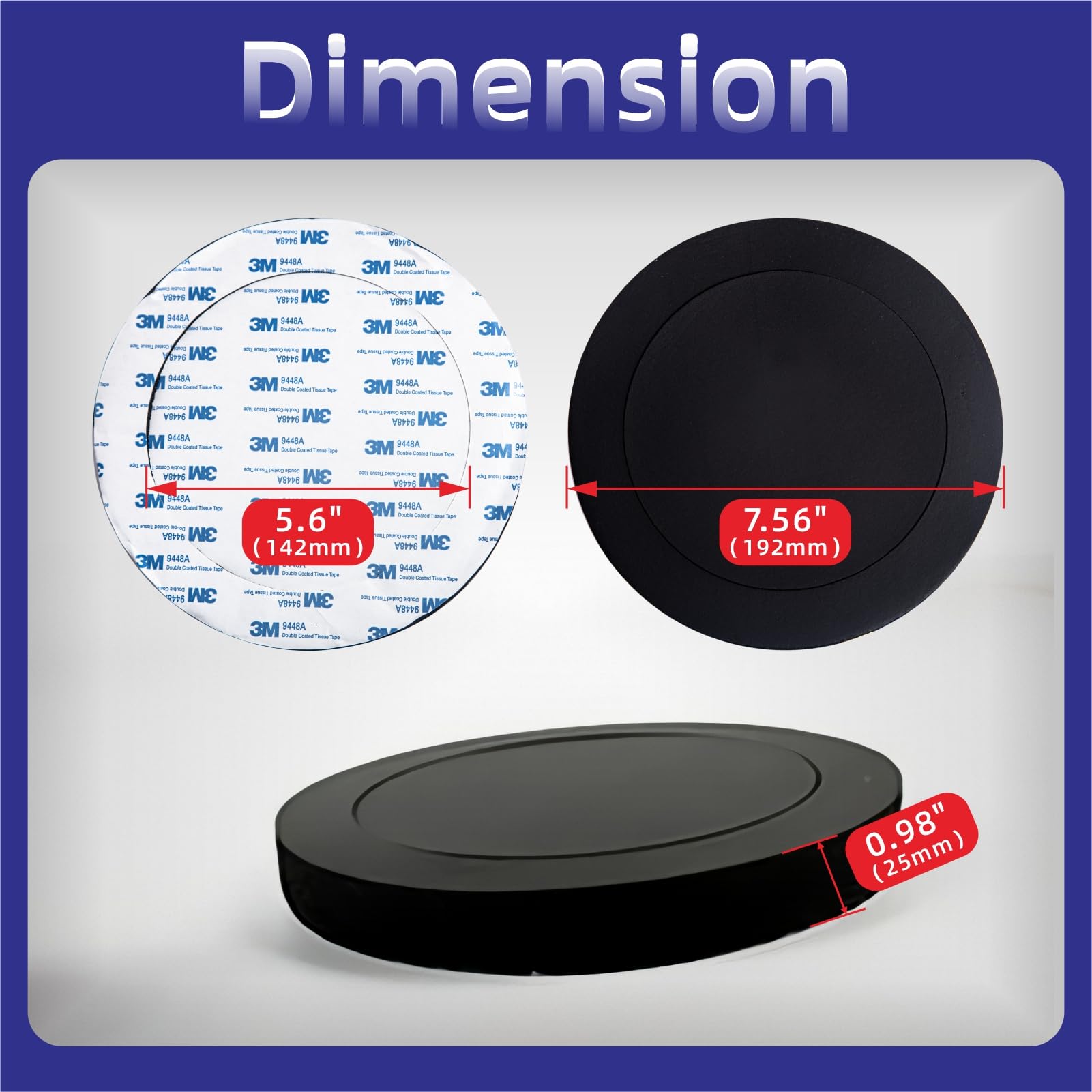 Mariyandh 6.5'' Foam Speaker Enhancer Foam Fast Rings Fits For 6'' 6.5'' Car Door Speaker, Universal High Rebound Sponge Bass Bl