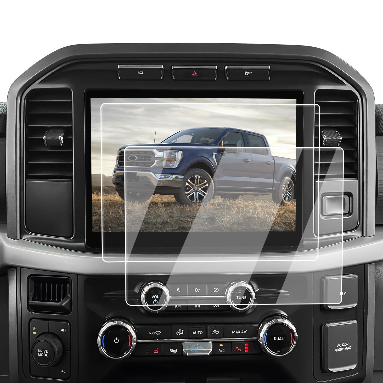Ecozen Screen Protector 2 Pcs Compatible With 2021 2024 Ford F150 Lightning/Expedition, Nano Film Navigation Screen Protector 12