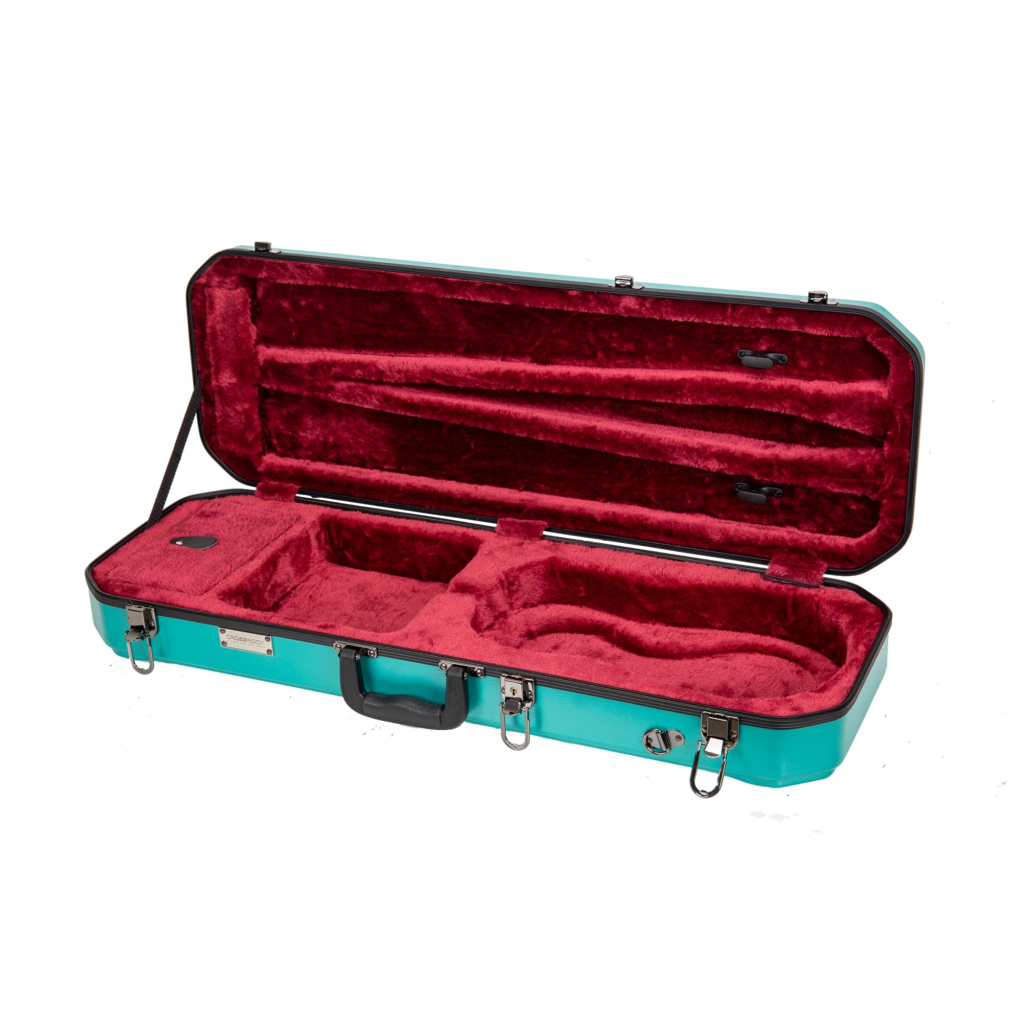 Crossrock 4/4 Size Violin Case | Abs Molded Hardshell With Interior Compartment, 2 Bow Holders, Security Lock, And Detachable St