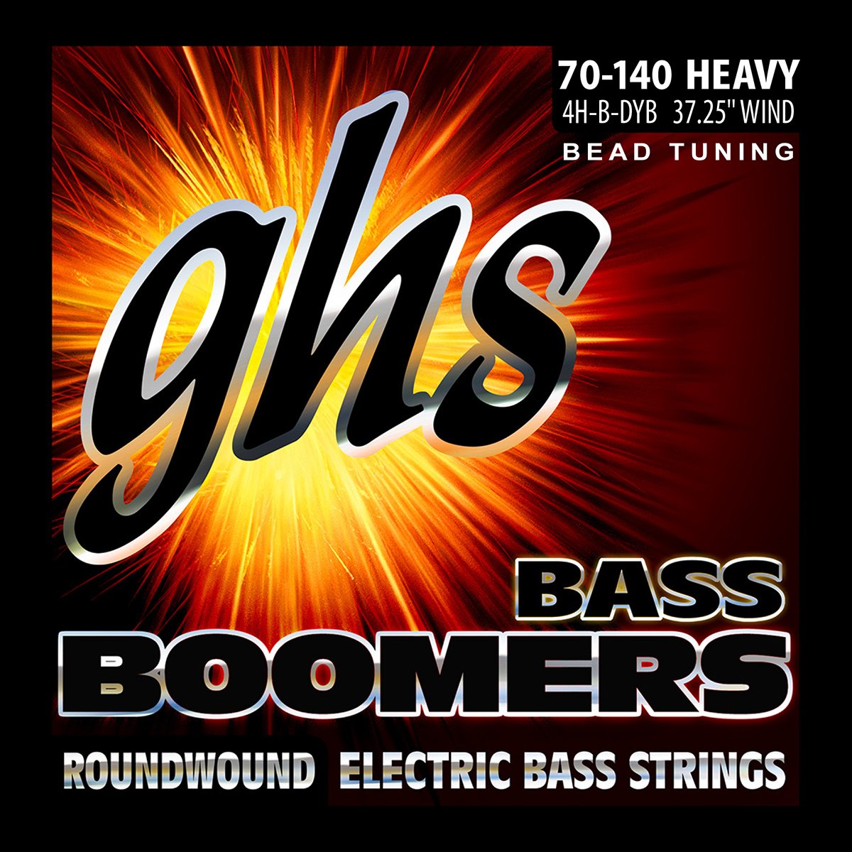 Ghs Strings 4H B Dyb Electric Bass Boomer String Sets Nickel Plated Guitar Strings, Heavy, 70 140