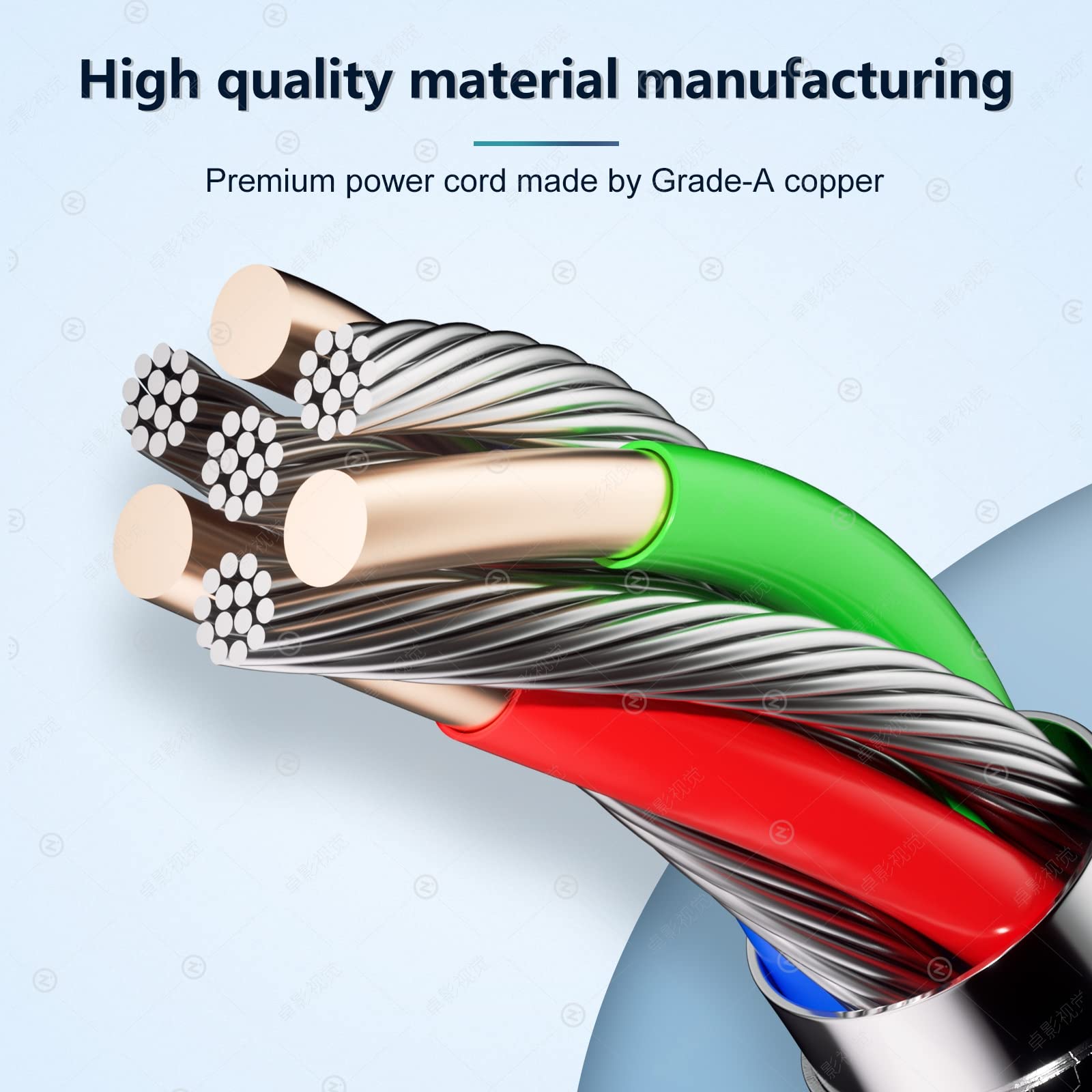 6Ft 18Awg Mickey Mouse Power Cord   Ideal For Lg Tv And Computer Power Cord   10A/1250W, 125V 120V 110V Load Power Cord Plugs