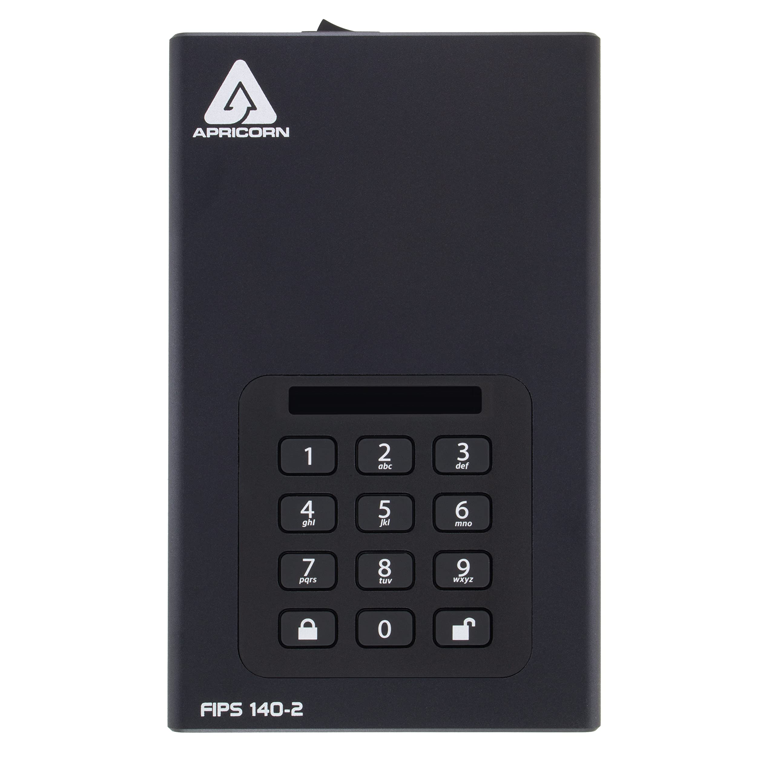 Apricorn Aegis Padlock Dt 2Tb Usb 3.0/Usb 2.0 External Hard Drive, Black