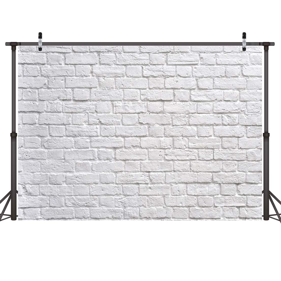 Sjoloon White Brick Wall Backdrop White Brick Photo Backdrop Thin Vinyl Photography Backdrop Background Studio Prop 10931(7X5Ft)