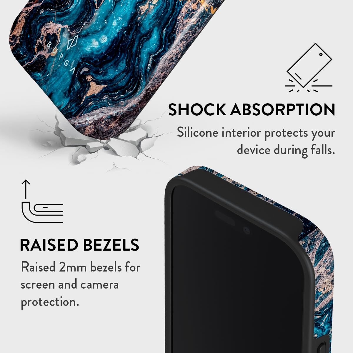 Burga Case For Iphone 16 Pro Max   Max Protective, Cute, Aesthetic, Trendy, Pattern Phone Cover, Fall Collection   Fits Apple Ip