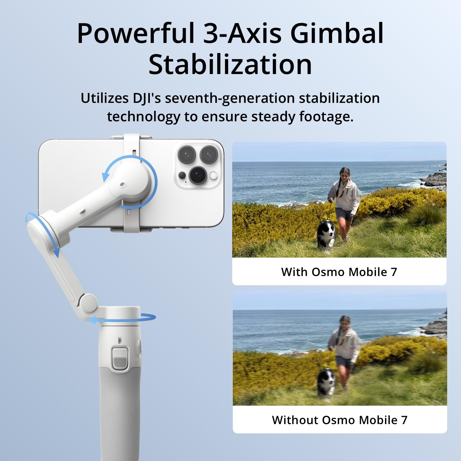 Dji Osmo Mobile 7 Gimbal Stabilizer For Smartphone 3-Axis Phone Gimbal Bundle With 2X Deco Essentials 3.5Mm Clip-On Mini Lapel M