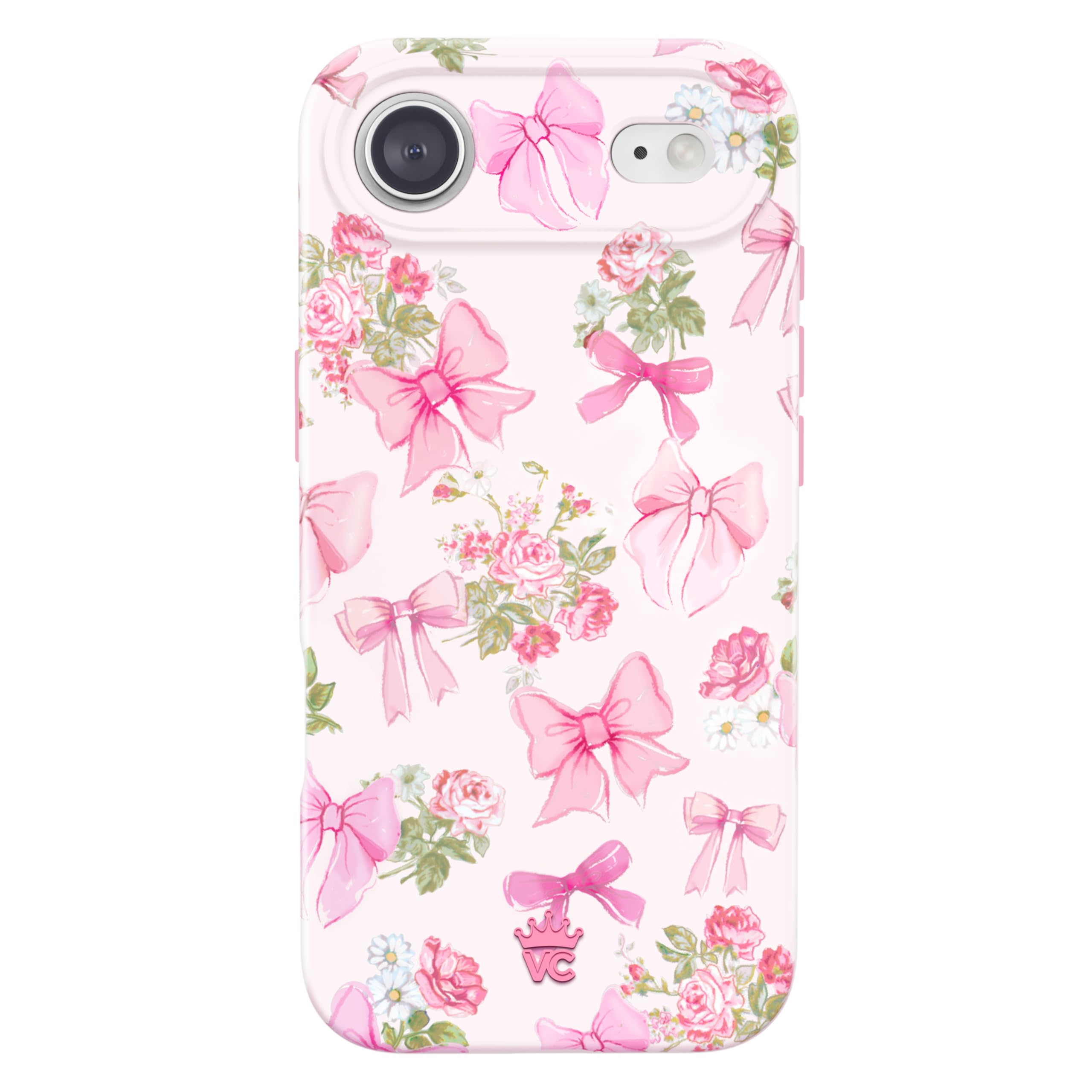 VELVET CAVIAR Case for iPhone 17 Air | Compatible with MagSafe | 10ft Drop Tested | Protective Designer Cases | Posie Pink Bow