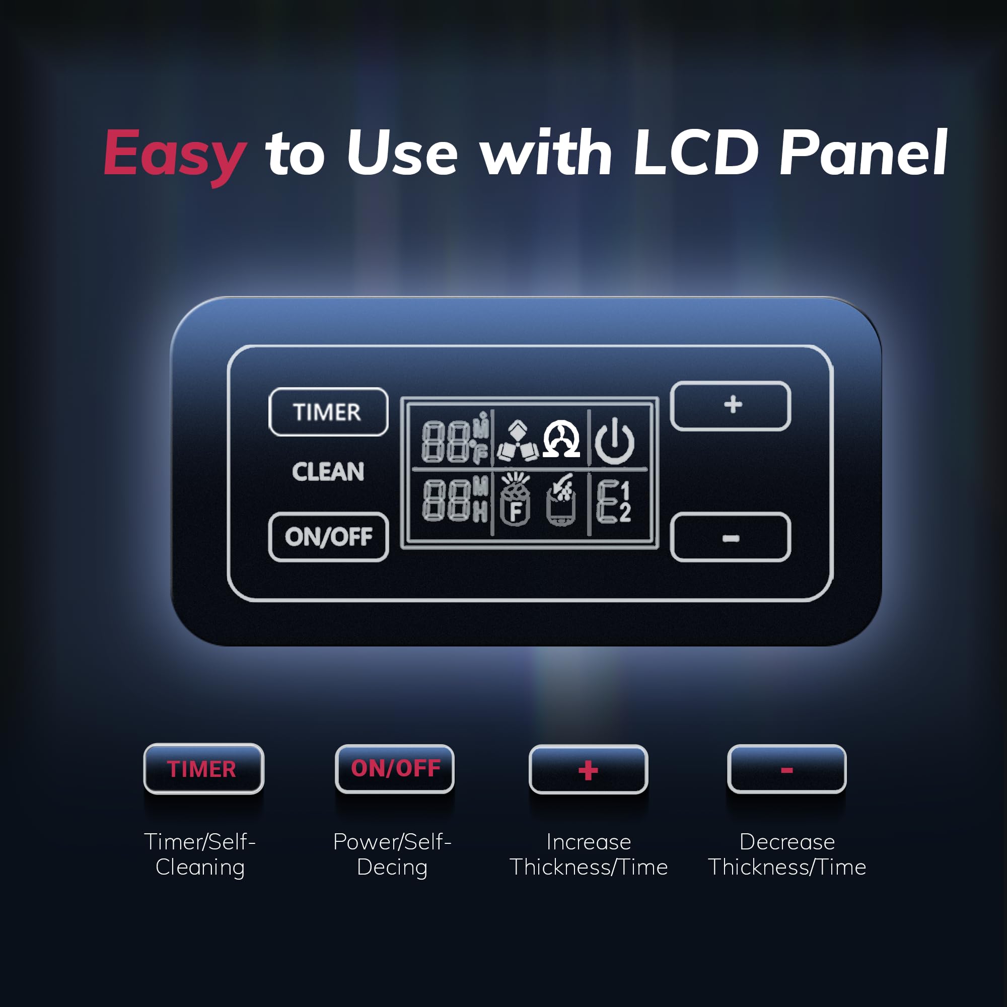 Icyglee Commercial Ice Maker Machine, 100Lbs/Daily Ice Production Under Counter Ice Maker, Self-Cleaning, Timer Stainless Ice Ma