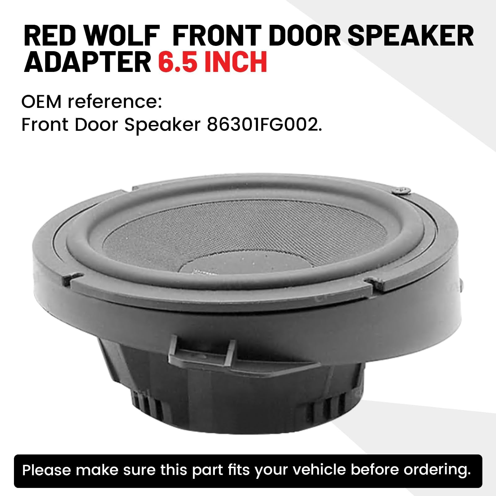 Red Wolf Front Door Speaker Adapter 6.5 Inch For Select 2008 2020 Subaru Forester Impreza Outback Wrx/Sti Install 6 1/2'' Afterm