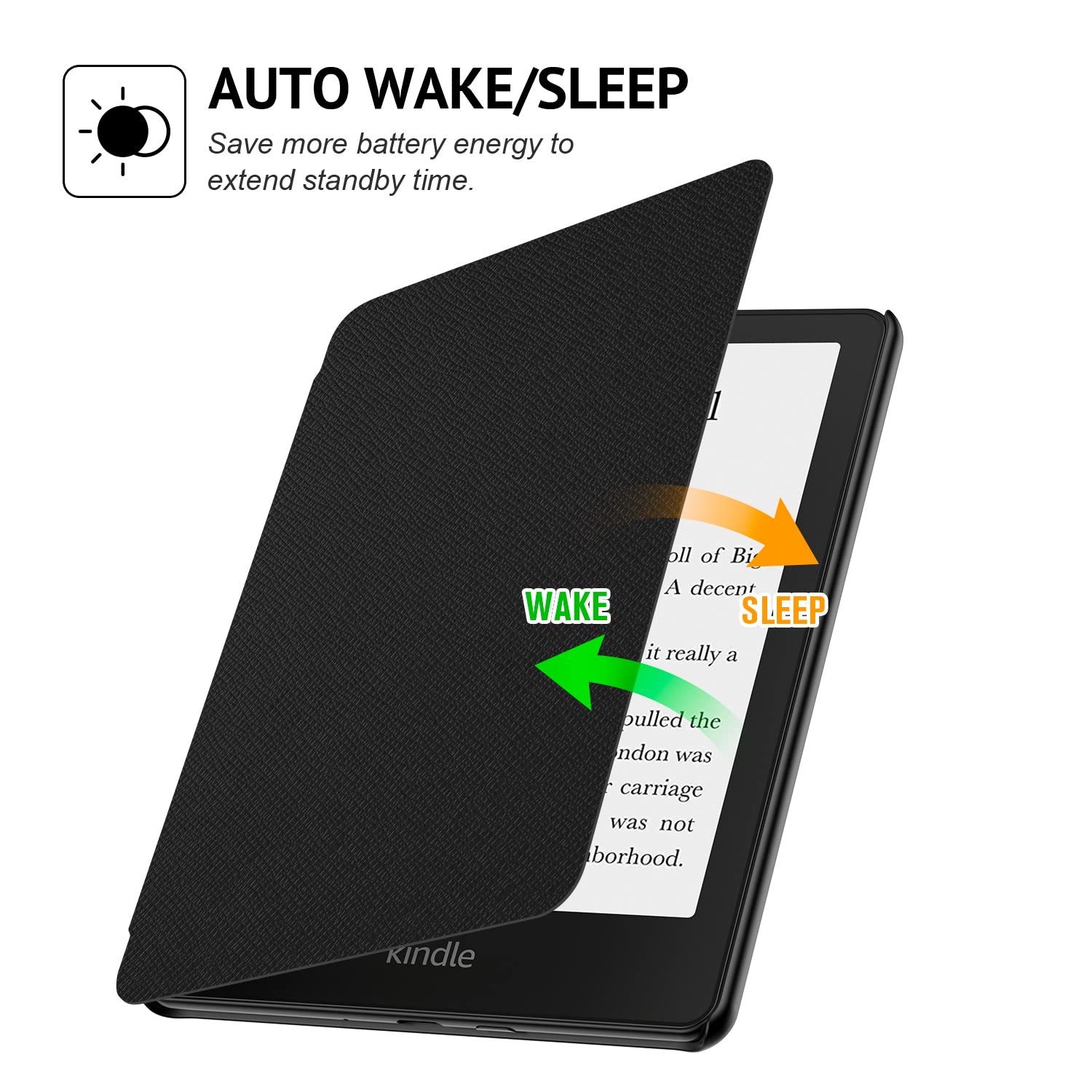 Ayotu Case For 6.8'' Kindle Paperwhite 11Th Generation 2021 And Kindle Paperwhite Signature Edition, Pu Leather Cover With Auto