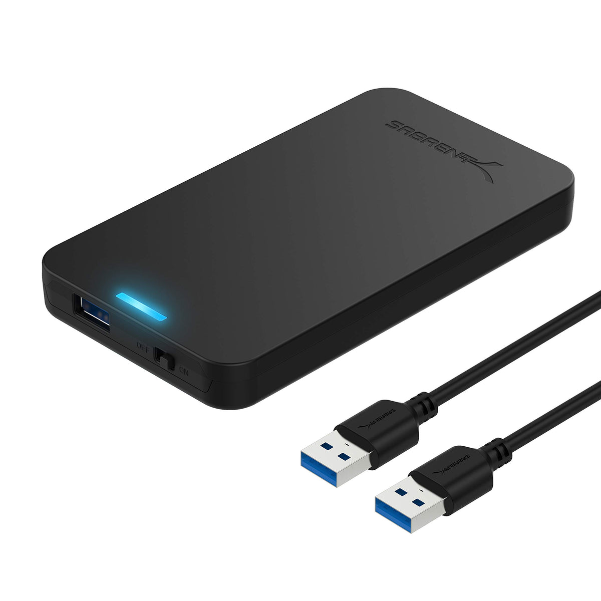 Sabrent 25 Inch Sata To Usb 30 Tool Free External Hard Drive Enclosure Optimized For Ssd, Support Uasp Sata Iii] Black (Ec Uasp)