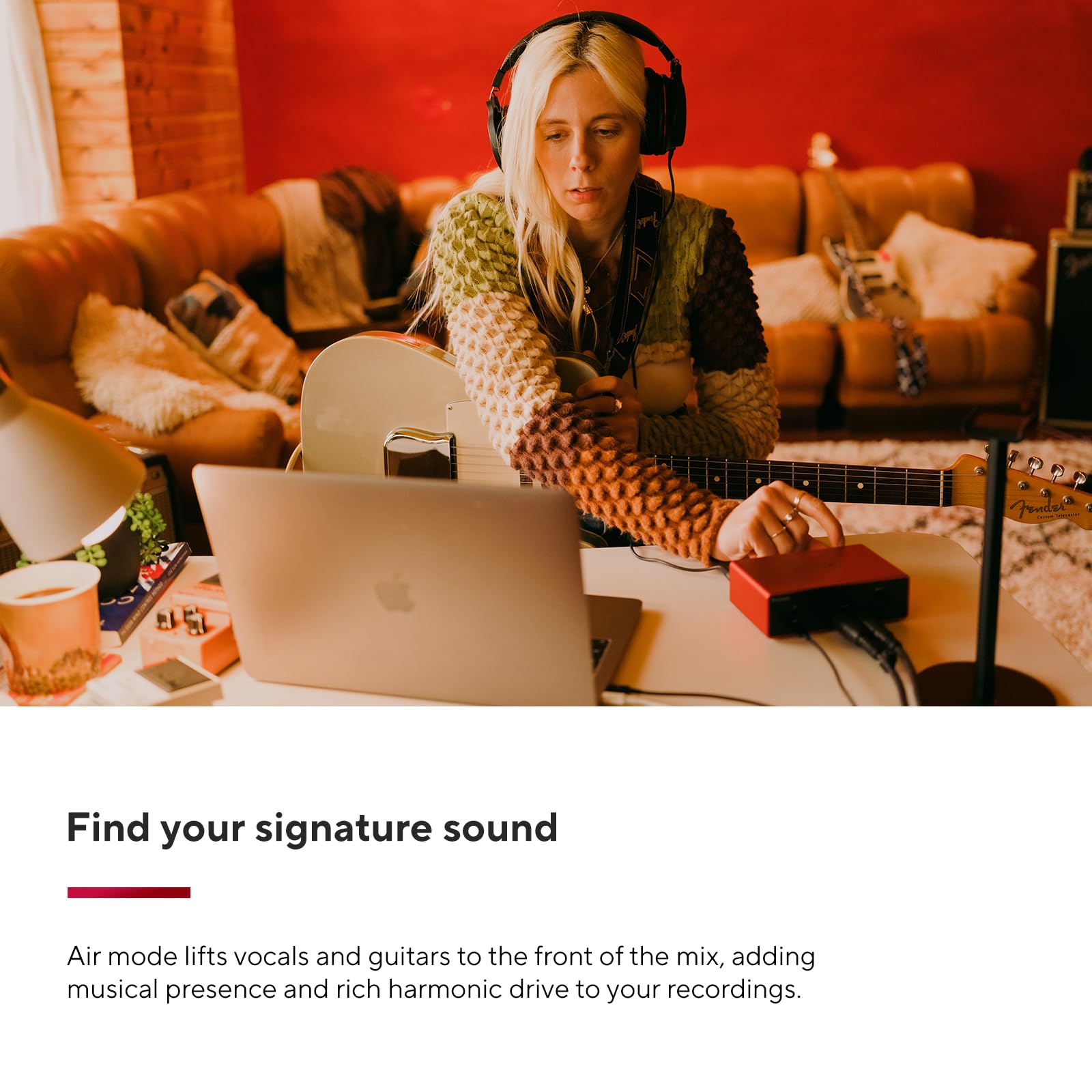 Focusrite Scarlett Solo 4Th Gen Usb Audio Interface, For The Guitarist, Vocalist, Or Producer - High-Fidelity, Studio Quality Re