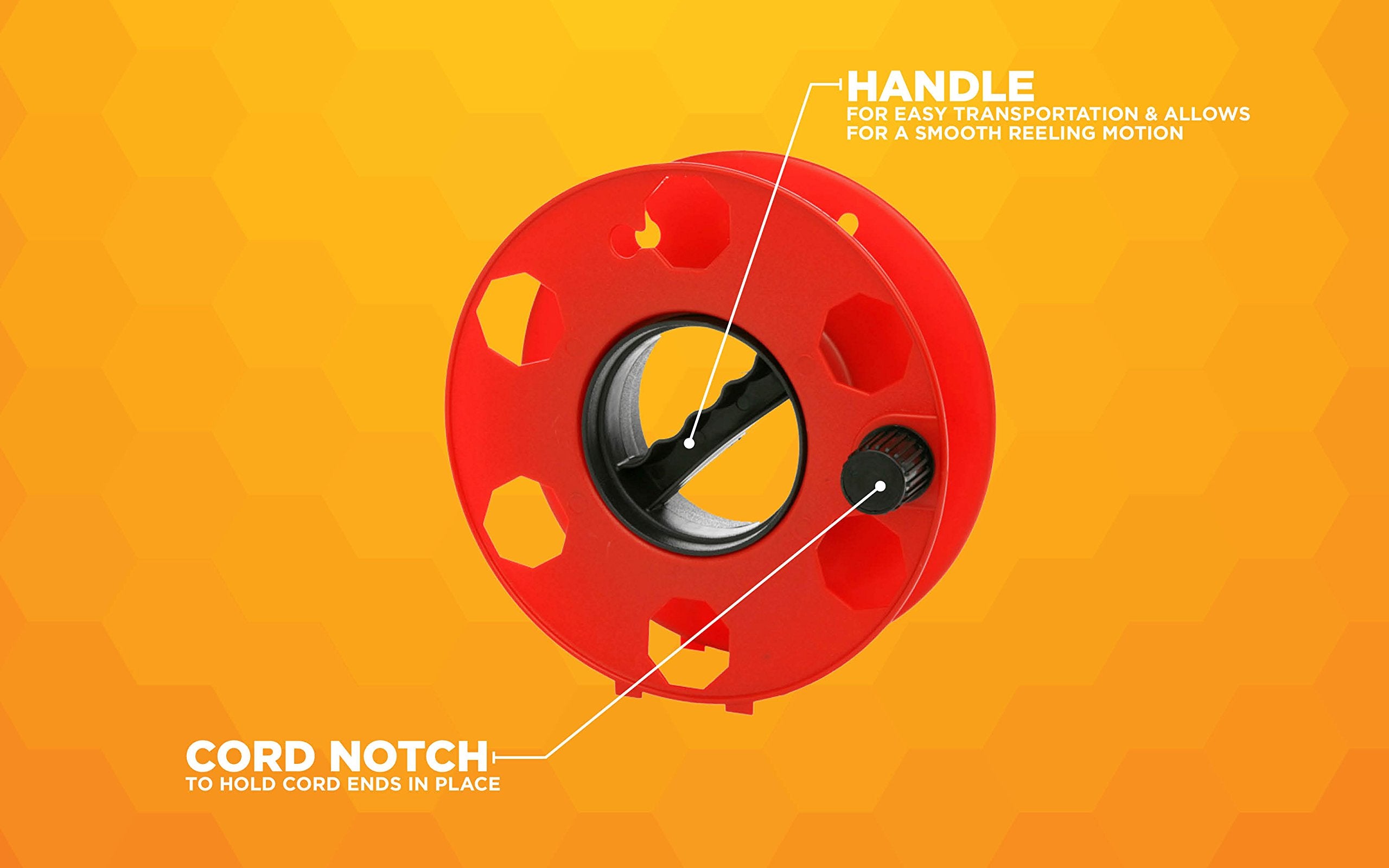 Woods E 102 Heavy Duty Cord Storage Wheel, 125 Foot