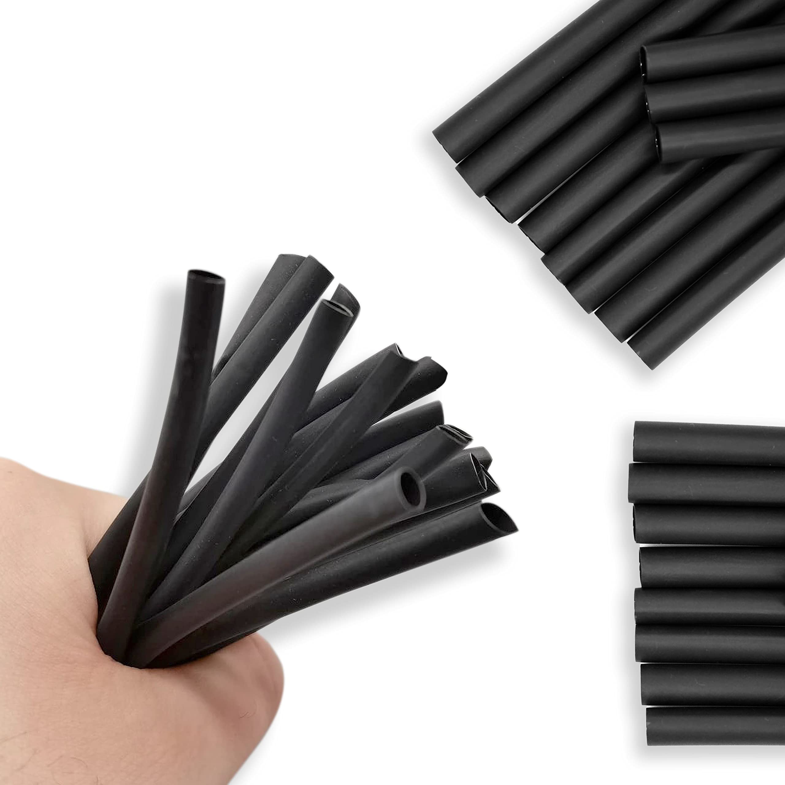 Jukr (Black 4 Mm  10 Meters) 2:1 Ratio Heat Shrink Sleeve Tube Electronics Electrical Wires Cables Students Diy Projects Home W