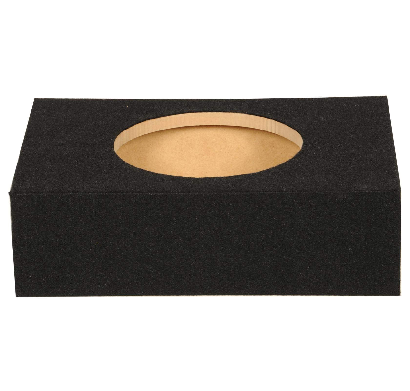 Q Power Shallow Single 12 inch Sealed Truck Subwoofer Box QSHALLOW12SINGLE Charcoal Gray 18.25 x 13.25 x 5.25