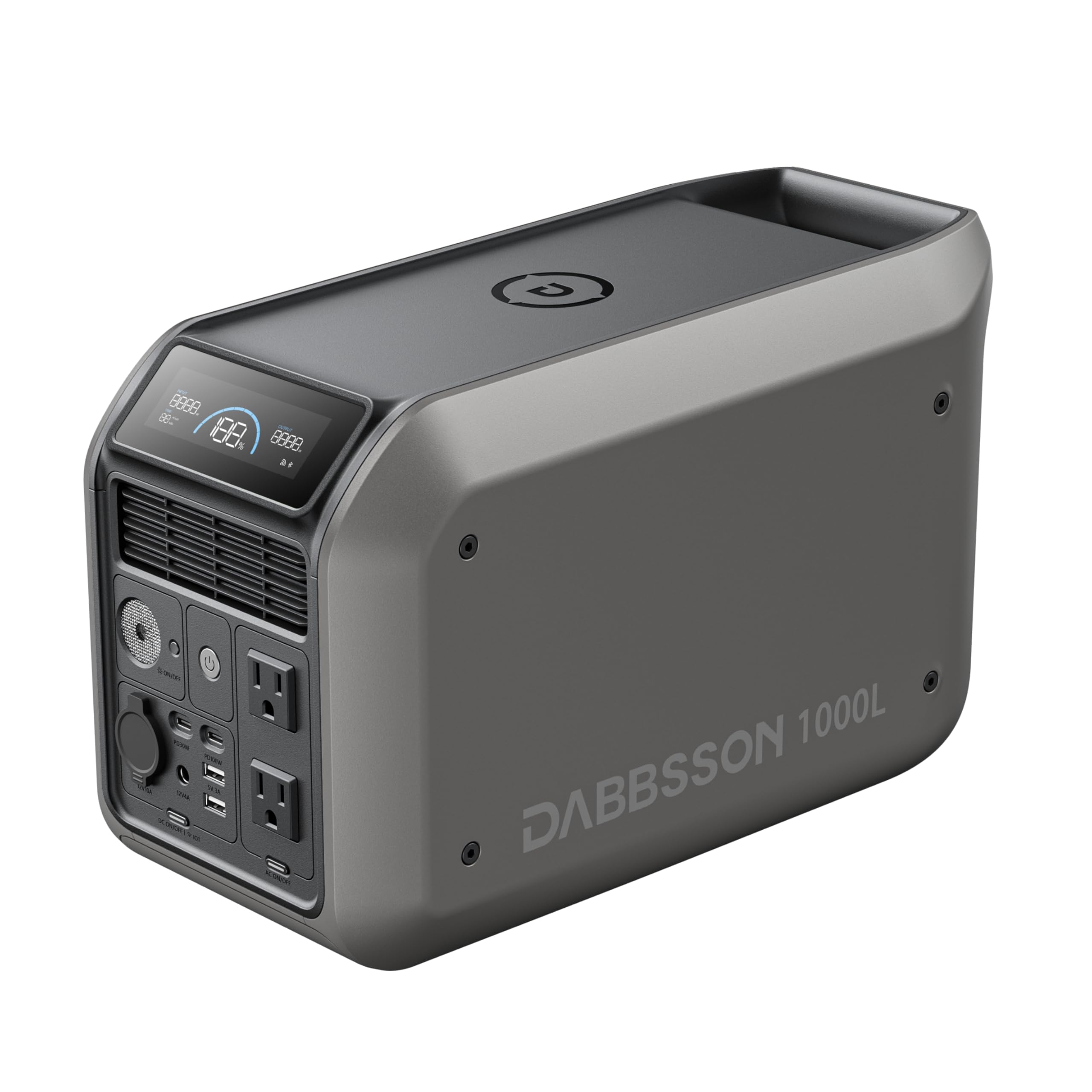 Dabbsson Solar Generator 1000L, 1008Wh Semi-Solid Lifepo4, 1200W Ac Output/100W Usb-C, 1600W Power Boost, 1.3X Longer Runtime, 0