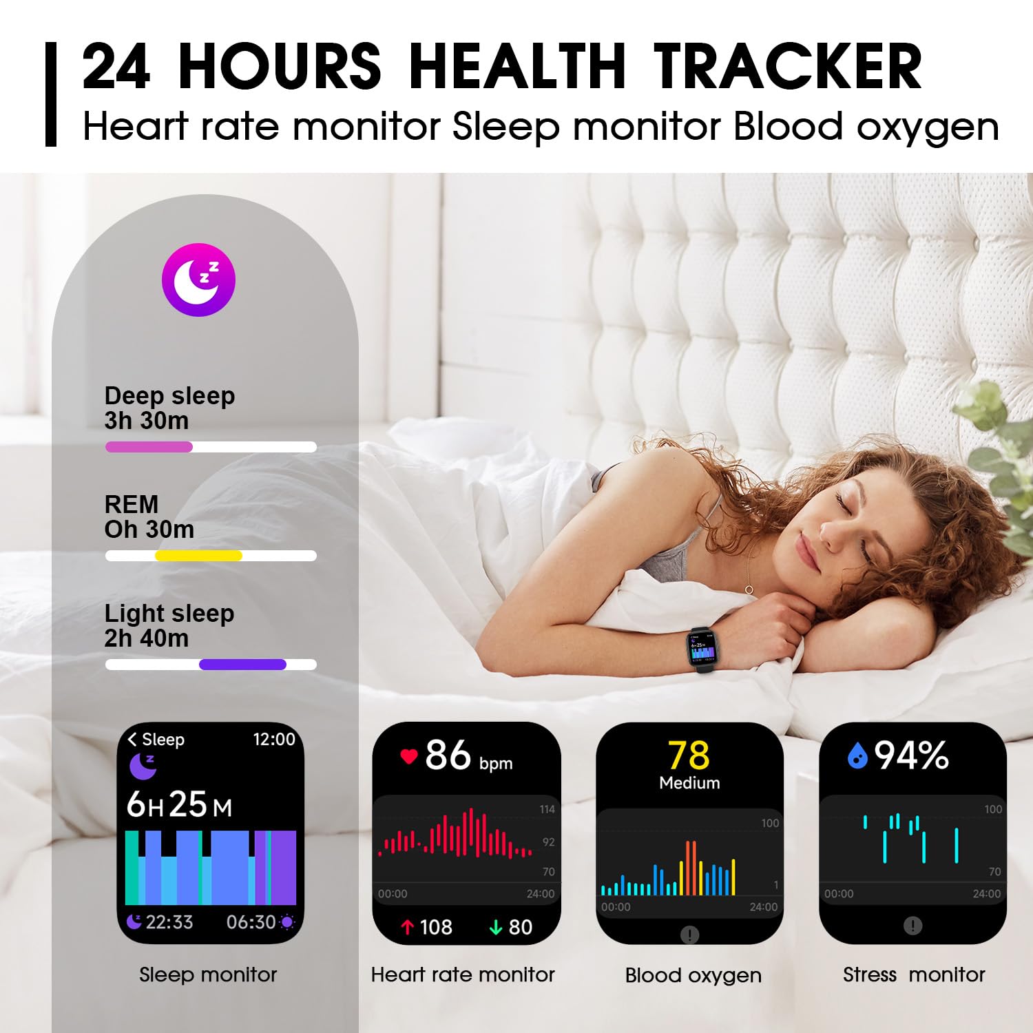 Smart Watch For Men Women Alexa Built-In 1.83'' Fitness Tracker Smart Watch For Iphone Android Compatible, Ip68 Waterproof Smart