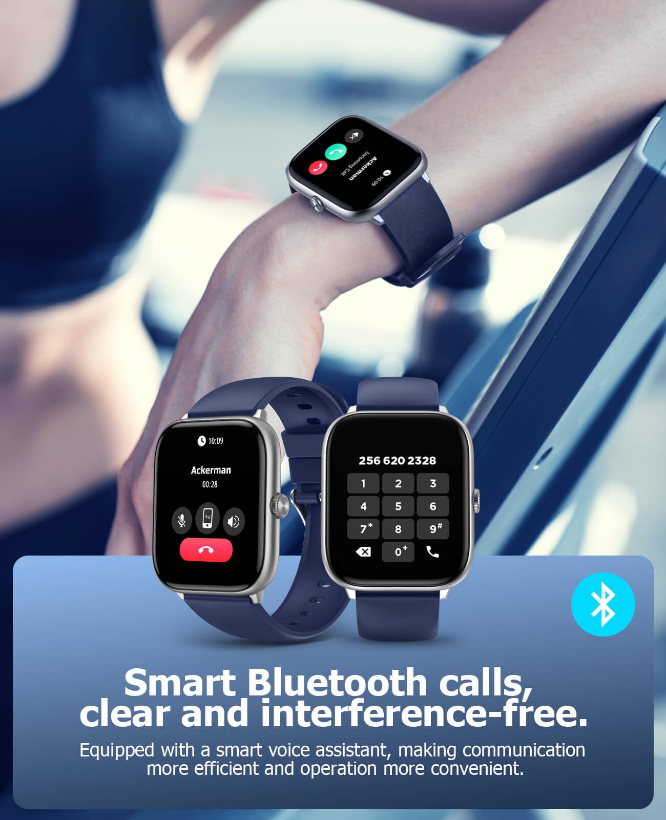 Earlysincere 2.06'' Amoled Smart Watches With Bluetooth Calling, 118 Sports Modes, Fitness Activity Tracker For Men Women, Bp/Hr