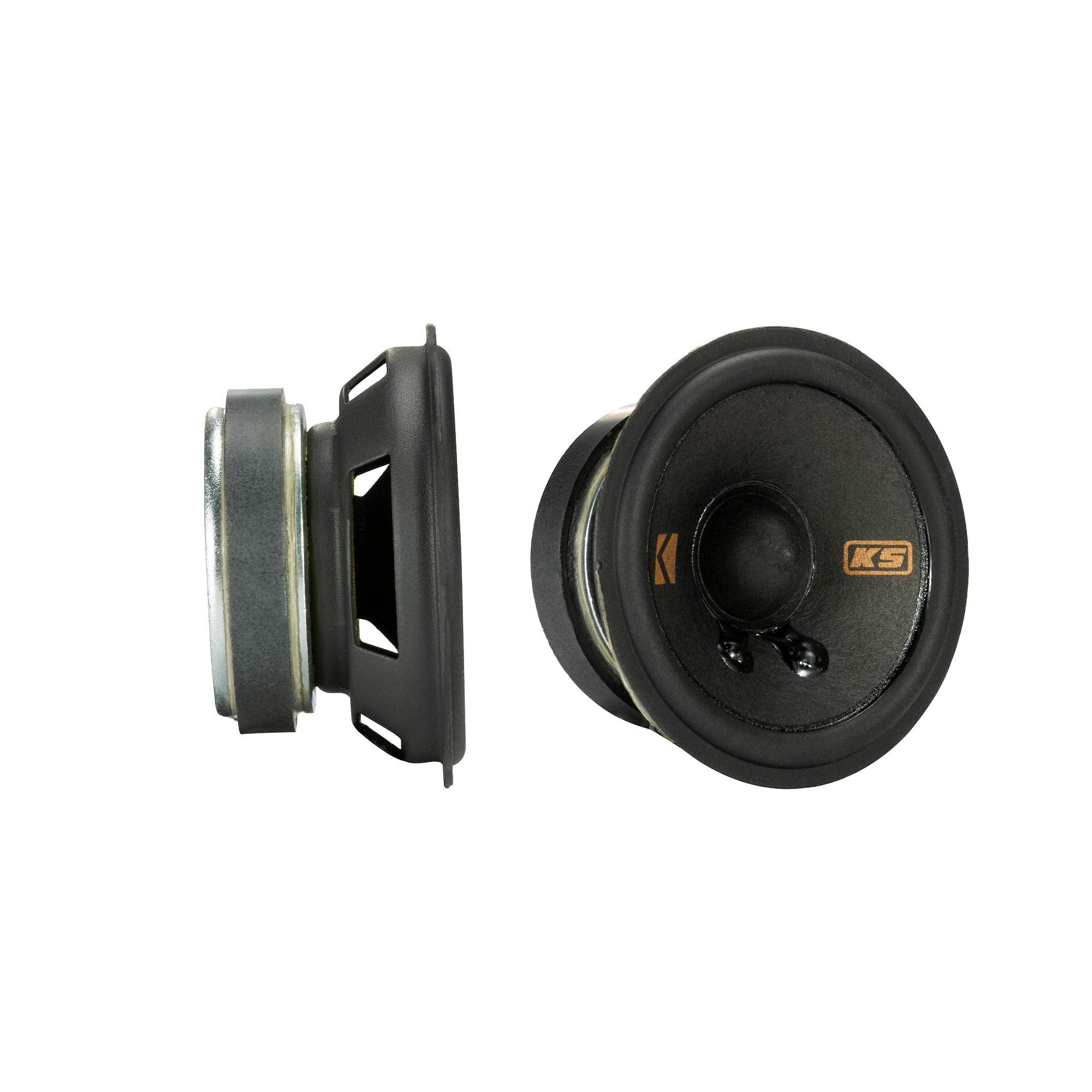 Kicker 47Ksc2704 2.75'' Mid Range Speakers, 4Ohm With Brackets For Select Gm/Chrysler/Subaru/Jeep And Toyota Included