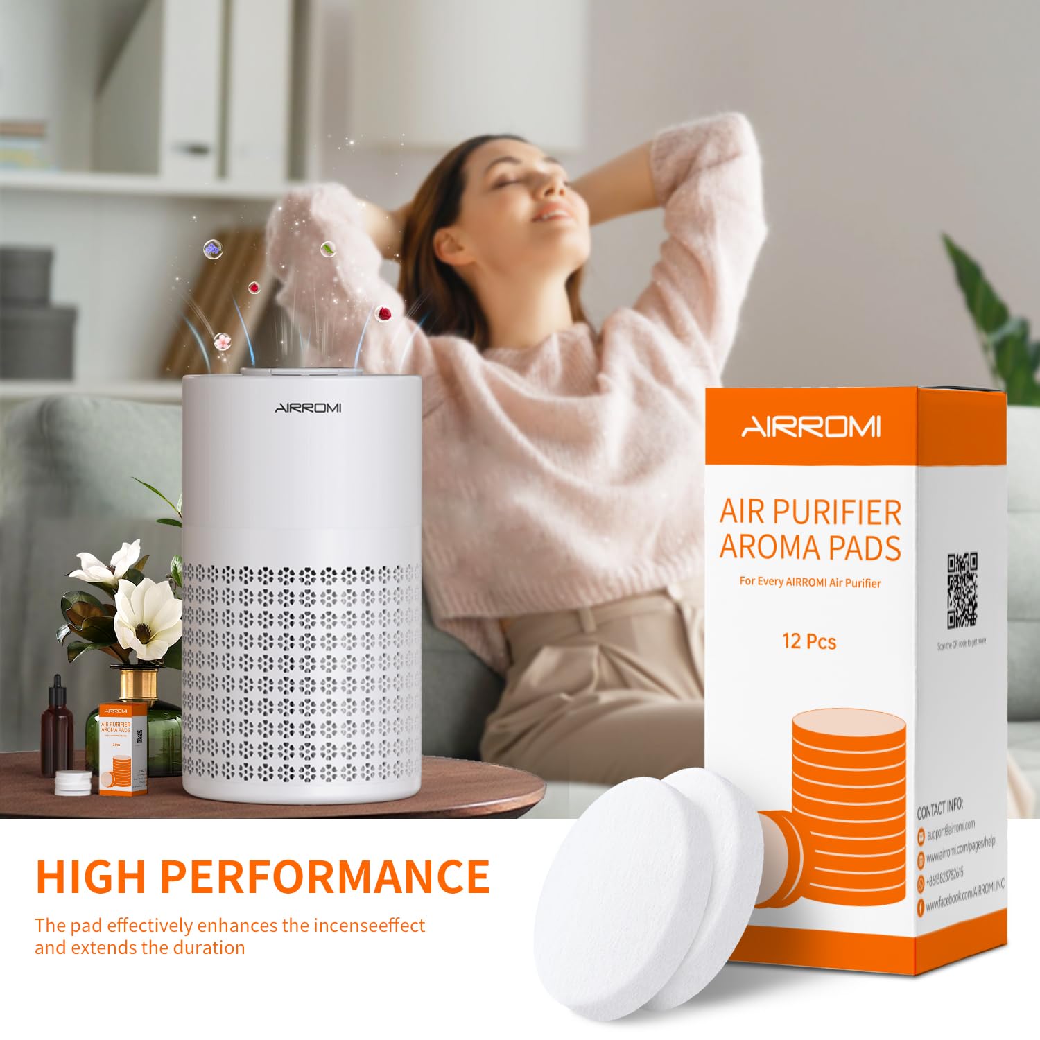 Airromi A2001 And A2002 Air Purifier   1 Pack Of 12 Aromatherapy Cotton Pads