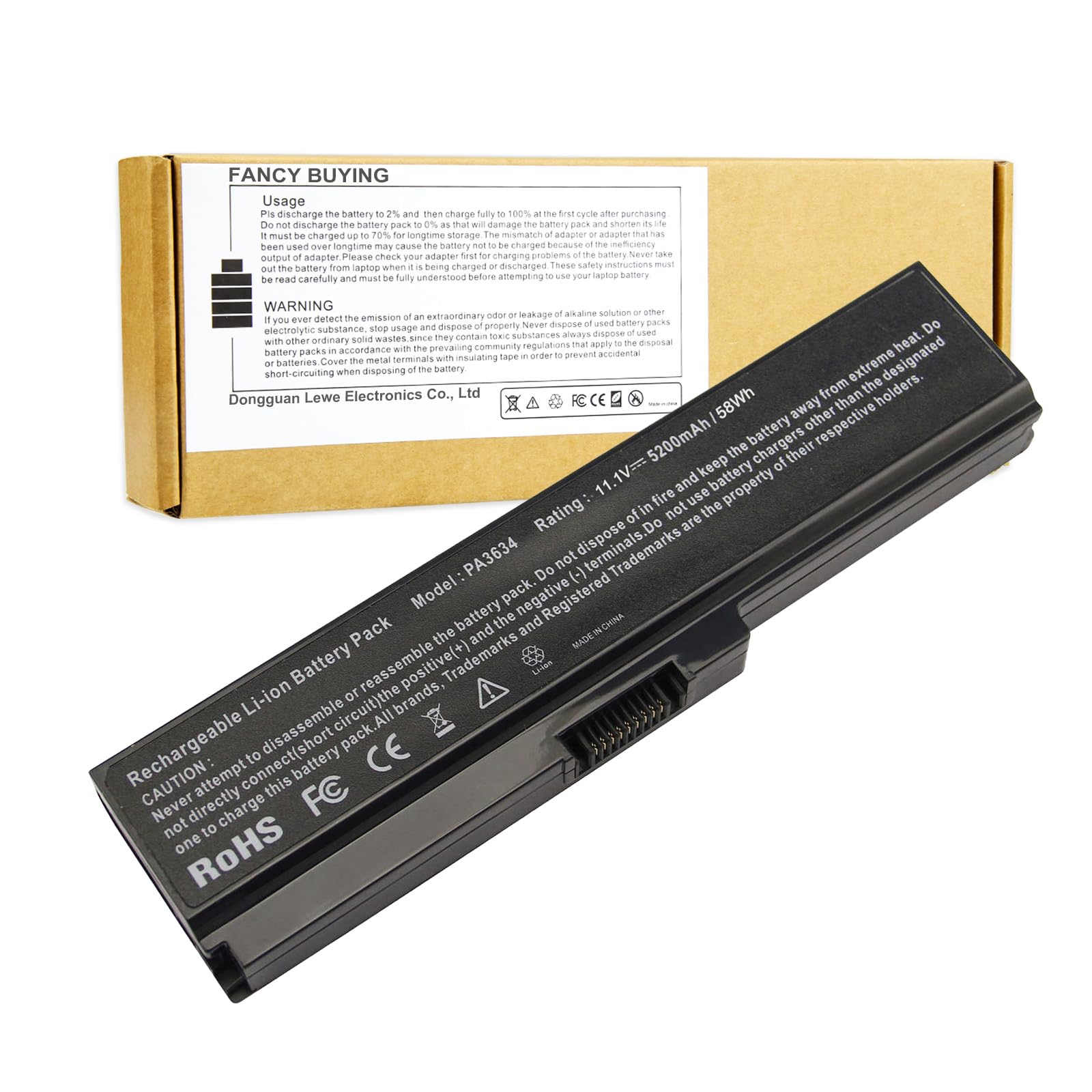 Pa3634U 1Bas Laptop Battery For Toshiba Satellite A665 C655 L645 L645D L650 L650D L655 L655D L670 L675 M300 M301 M305 M505 U405,