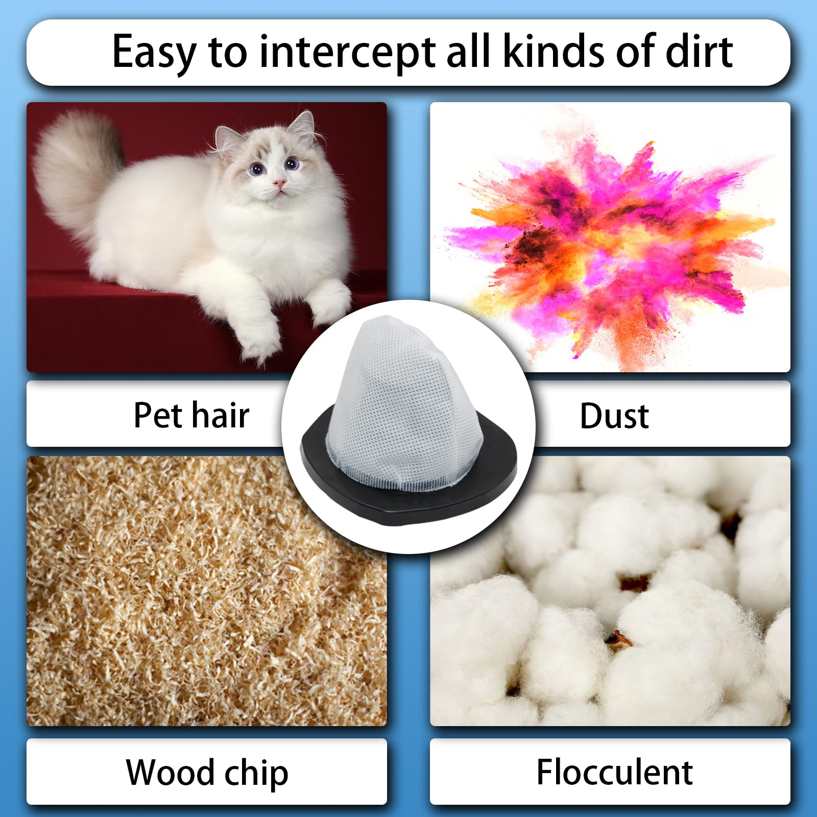 3 Pack 2030 Vacuum Filter & 6 Pack 2030 Foam Filter Compatible With Bissell Vacuum Cleaner Models 2030, 20303, 20306, 20307, 203