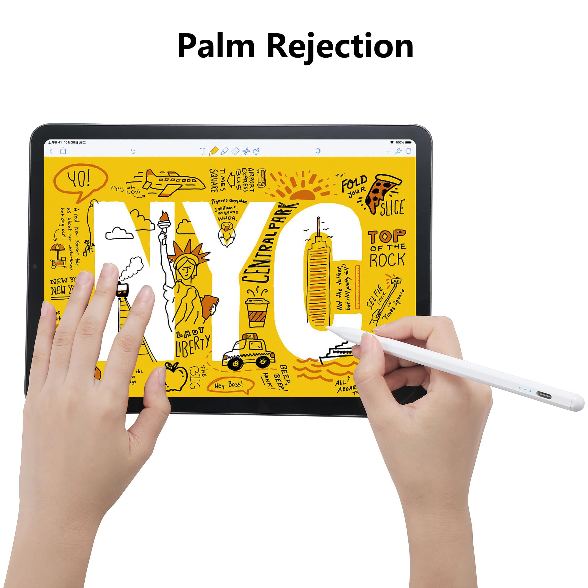 Stylus Pen For Ipad 2018 2024 Apple Pencil 1St Generation For Ipad 10Th 9Th 8Th 7Th 6Th Gen, Ipad Air 3Rd 4Th 5Th Gen, Ipad Pro