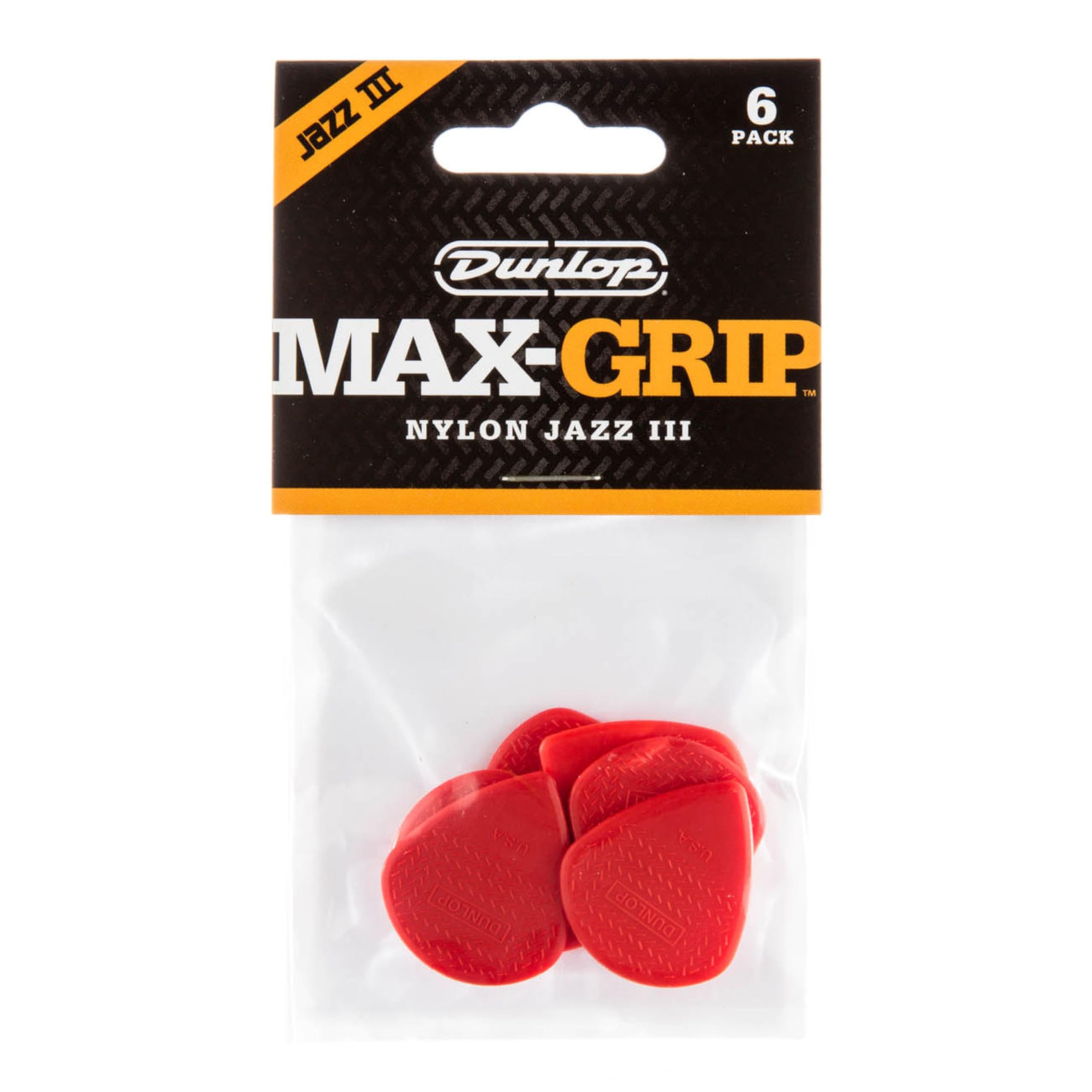 Dunlop Max Grip Jazz Iii, Red Nylon, 24/Bag