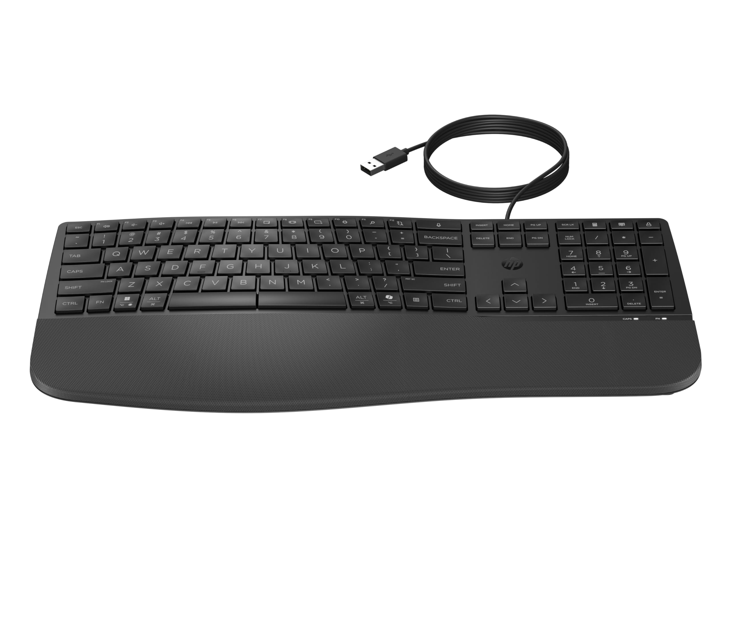 HP 480 Comfort Wired Keyboard  Plug & Play Keyboard, Connect to PC or Laptop with USBA Cable  Windows, MacOS, & ChromeOS Comp