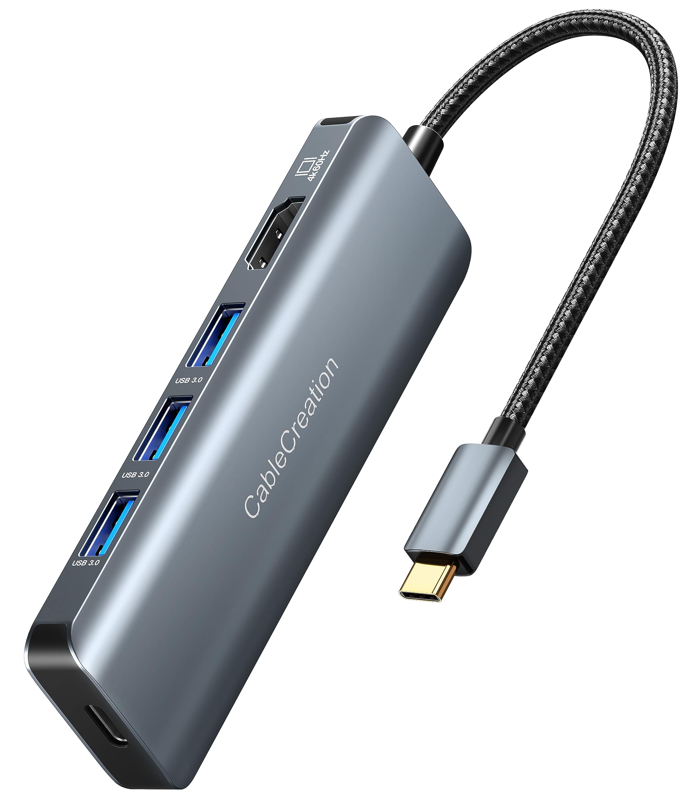 CableCreation 8K HDMI USB C Hub for MacBook Pro, 5-in-1 USB C Multiport Adapter with 100W PD, 3 USB 3.0 Ports, 8K 30Hz/4K 120Hz 