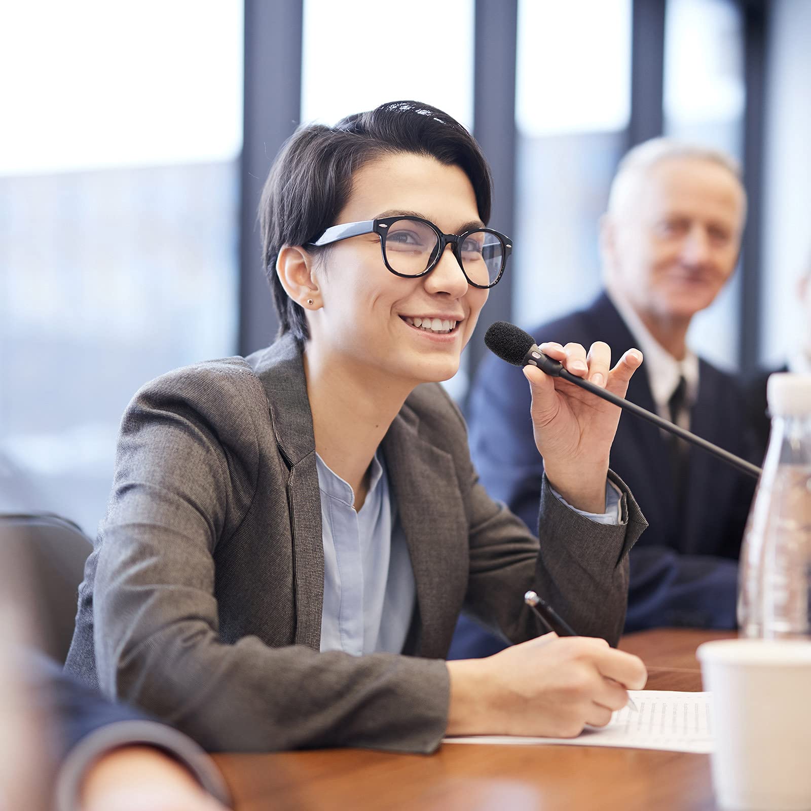 100 Pieces Mini Foam Microphone Windscreen Mic Covers Foam Protection For Small Lapel And Headset Microphones, Black