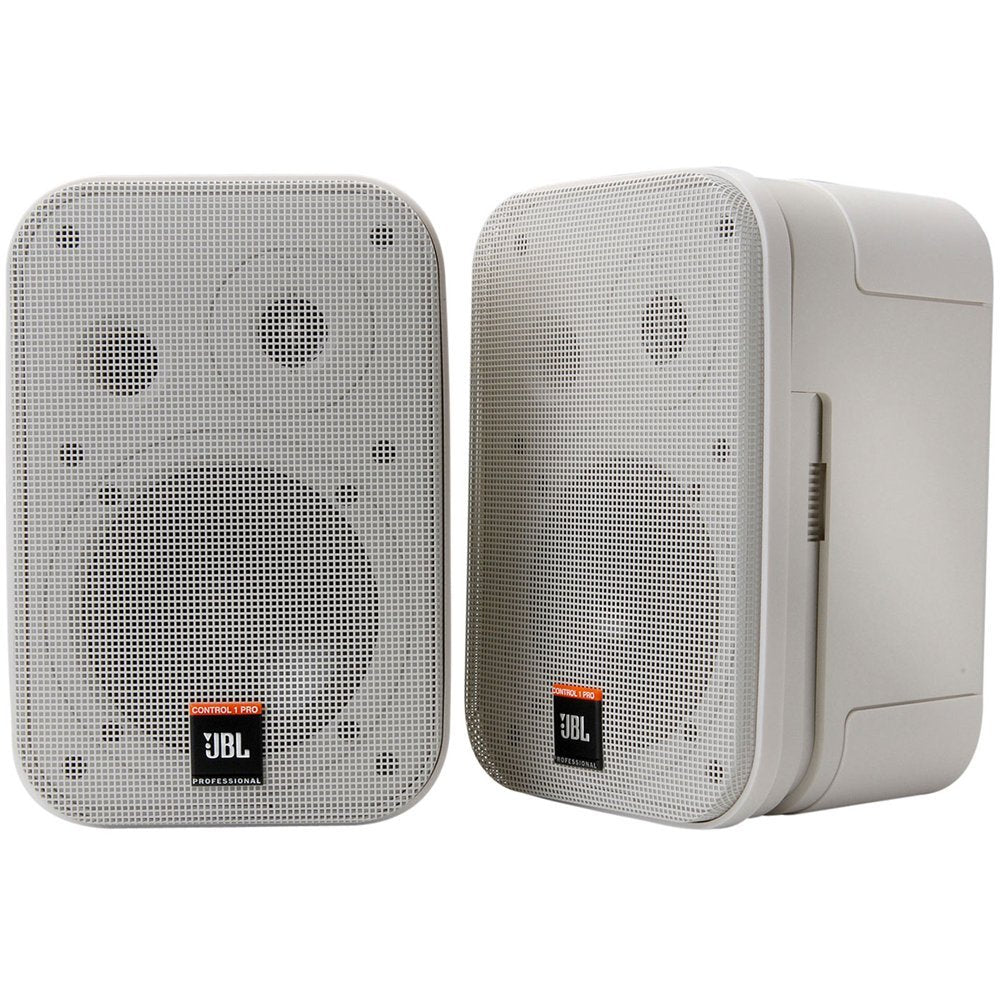 Jbl Professional C1Pro Wh High Performance 2 Way Professional Compact Loudspeaker System, White, Sold As Pair